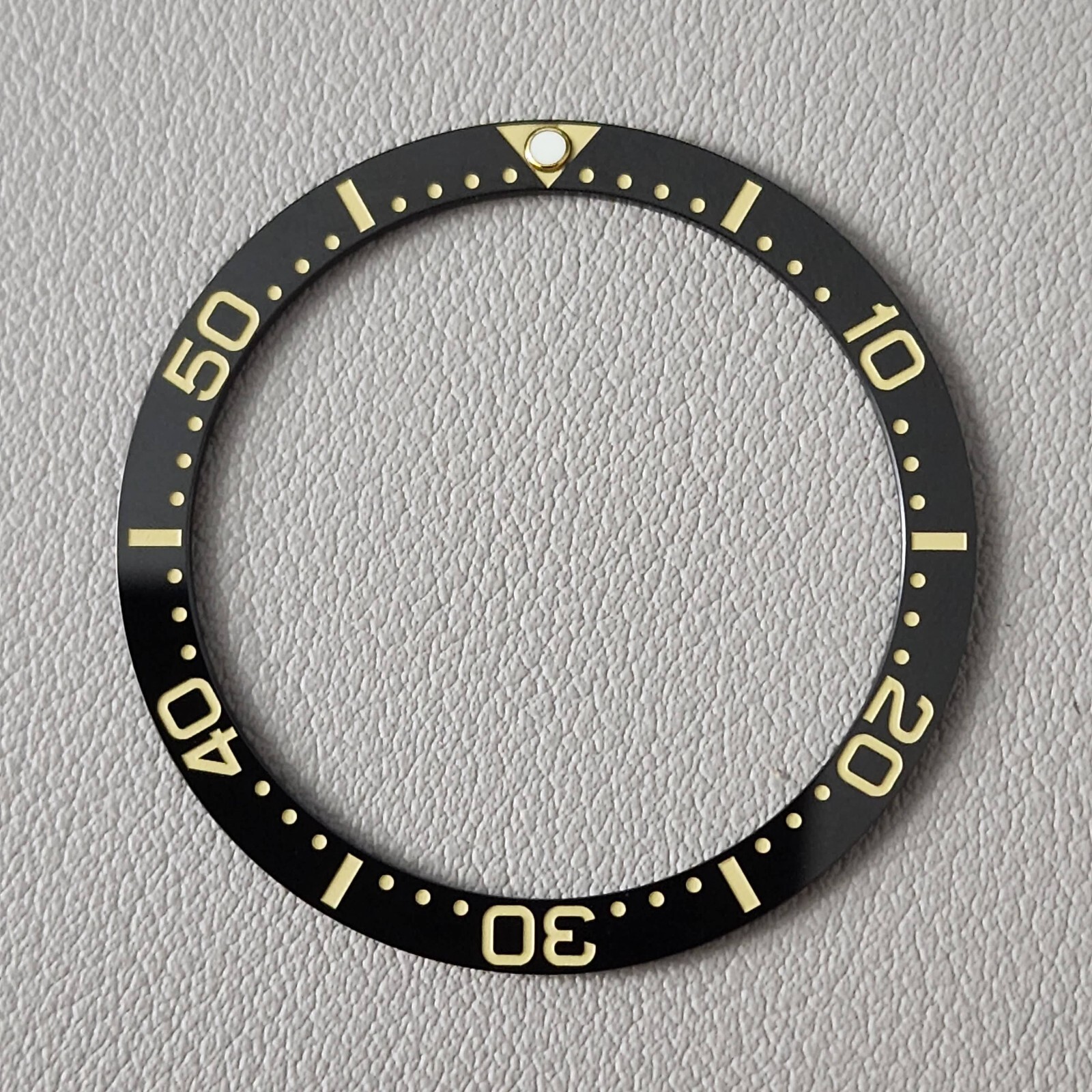 Bezel Insert Black Turtle Ceramic / Khaki Fonts Flat C3 Low PIP