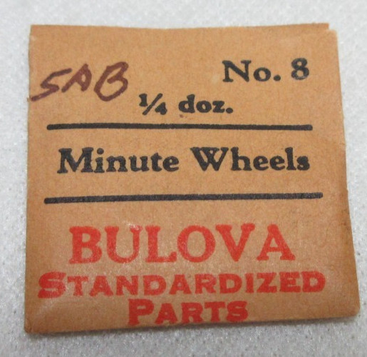 BULOVA MINUTE WHEEL 5AB #8 WATCHMAKER REPLACEMENT PART #329