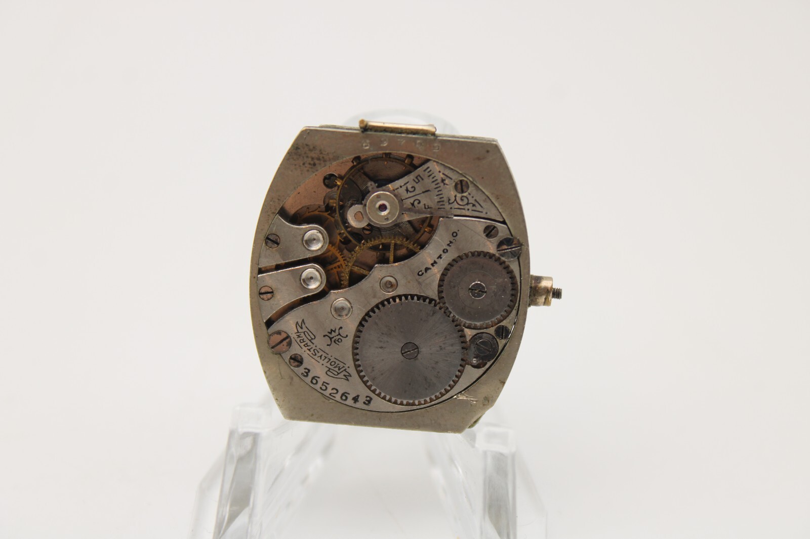 1917 DUEBER HAMPDEN WATCH MOVEMENT 3652643 GRADE: MOLLY STARK 5/0s 7j (QC3)
