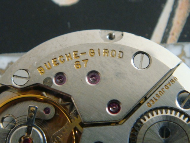 Bueche Girod calibre 67 Vintage watch movement complete runs project part in GUC