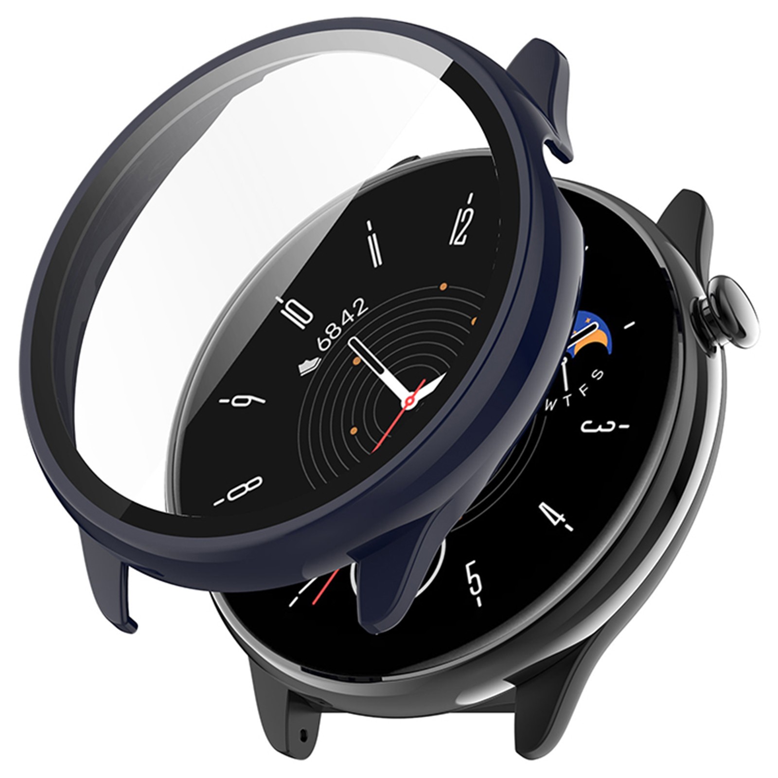 45.1MM Watch Case PC+Tempered Glass Film Protective Case for Amazfit GTR Mini