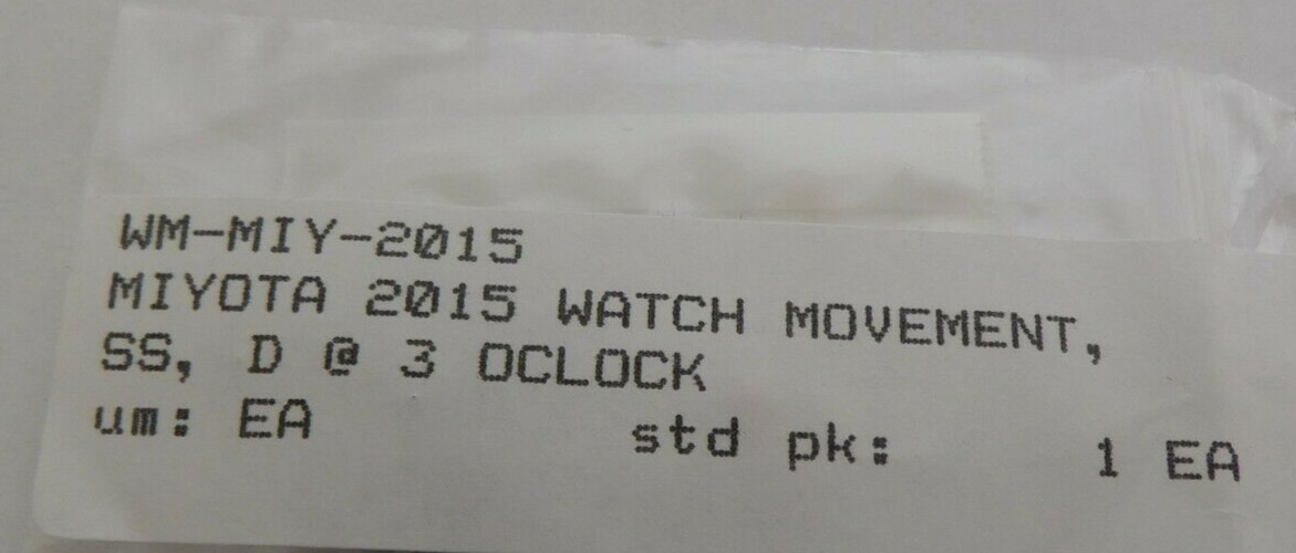 Genuine Miyota 2015. Movement New Old Stock. Sku A134-21