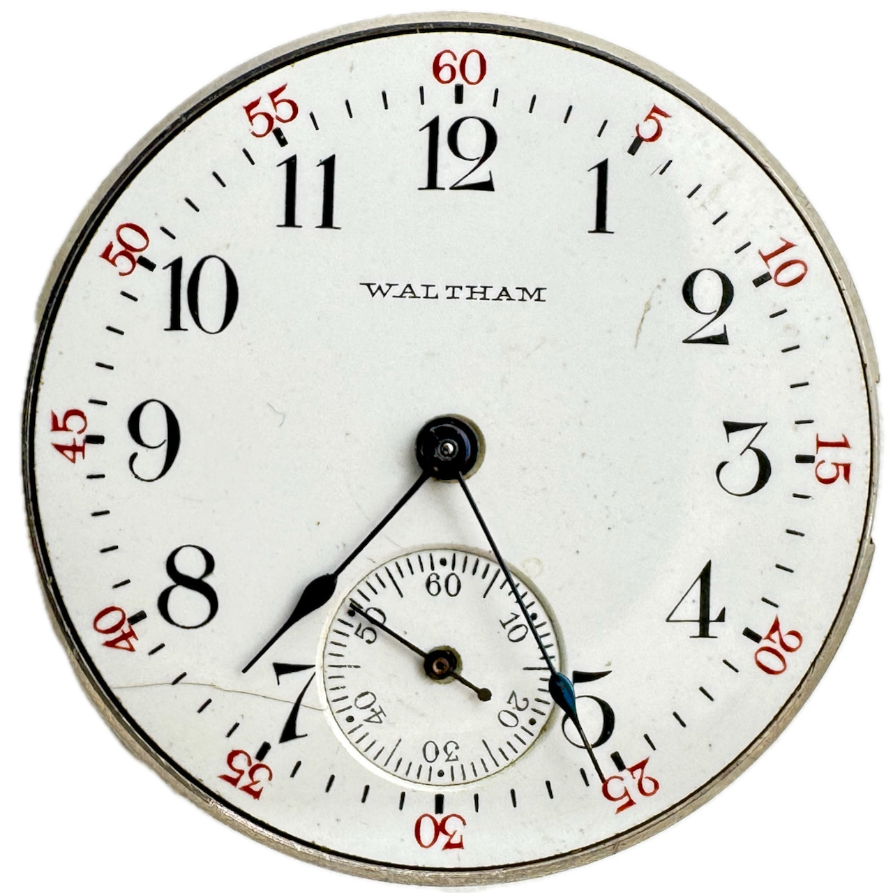 Antique 0s 1907 Waltham Mechanical Hunter Pocket Watch Movement 165 3/4 Plate