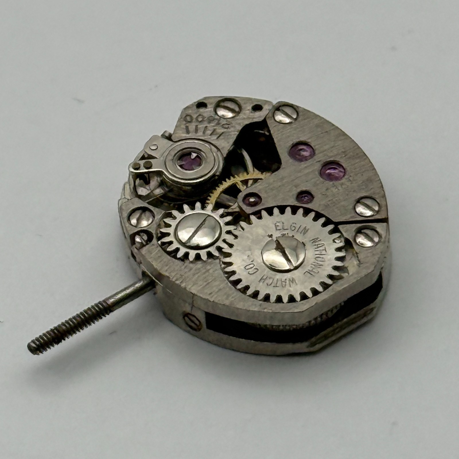 PUW 1175 Watch Movement Elgin Watch 17J Swiss Manual Wind Parts Repair 12.9mm