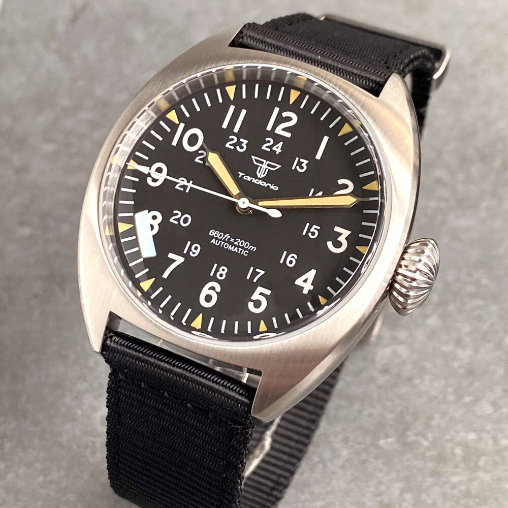 40mm 20ATM Diving Field Watch Movt Luminous Brushed 20atm NH PT Sapphire