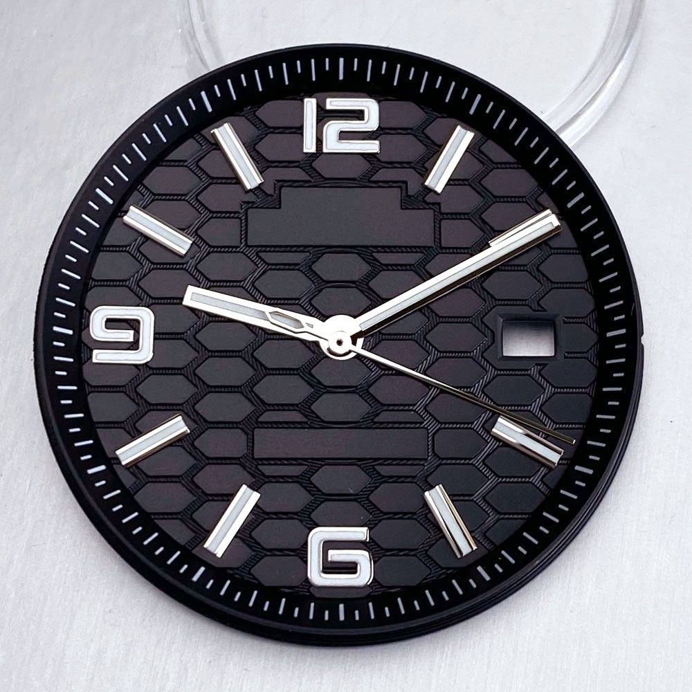 Green/White Watch Dial Face Suitable For NH35 NH36 Auto Movement Watch Repair