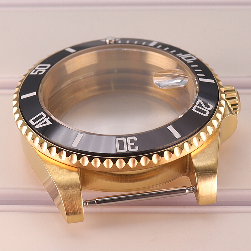 40mm Golden 316L Stainless Watch Case Dive 20ATM For NH35 NH36 NH34 2824Movement