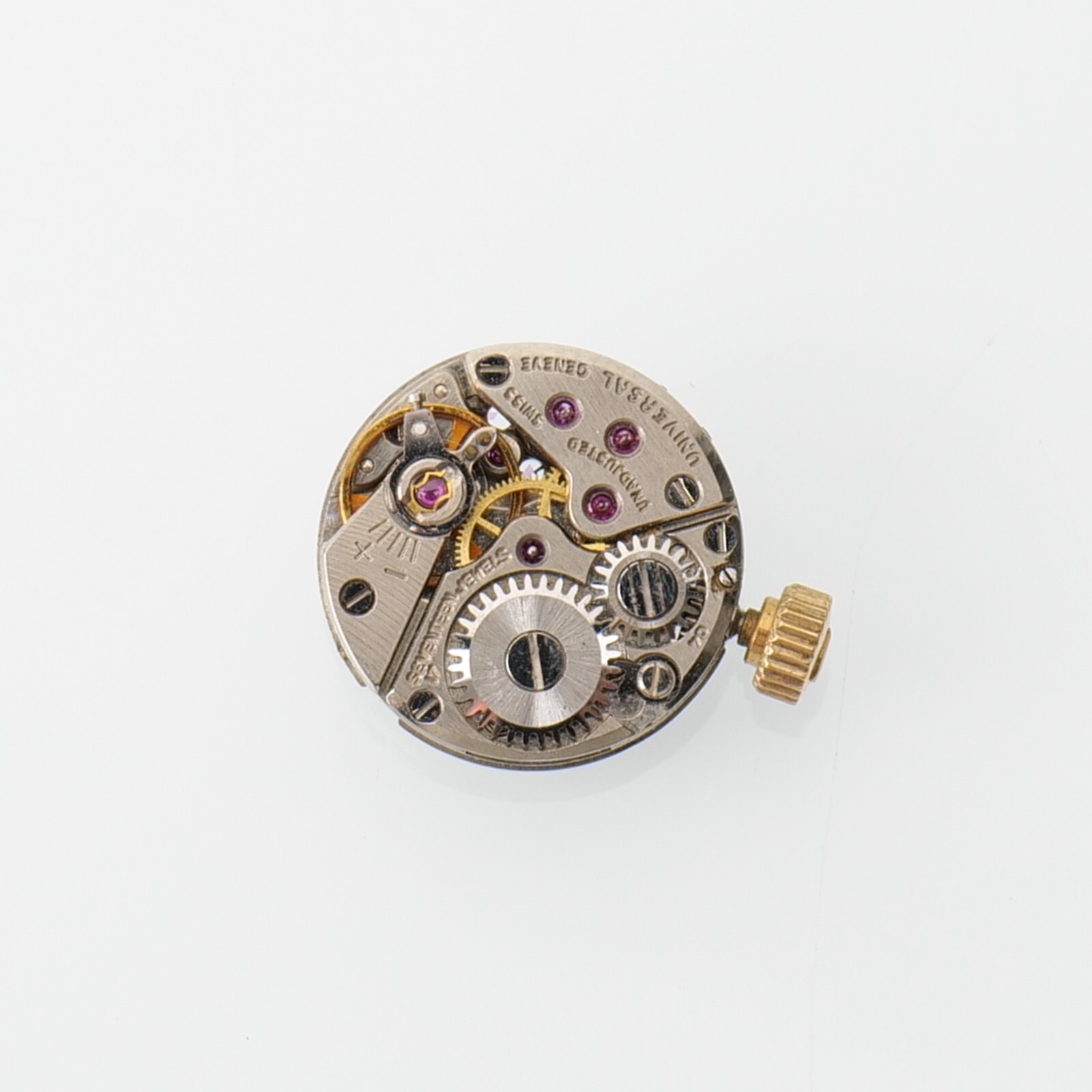 Vintage Universal Geneve Cal 04 Wrist Watch Movement Good Balance Signed Crown
