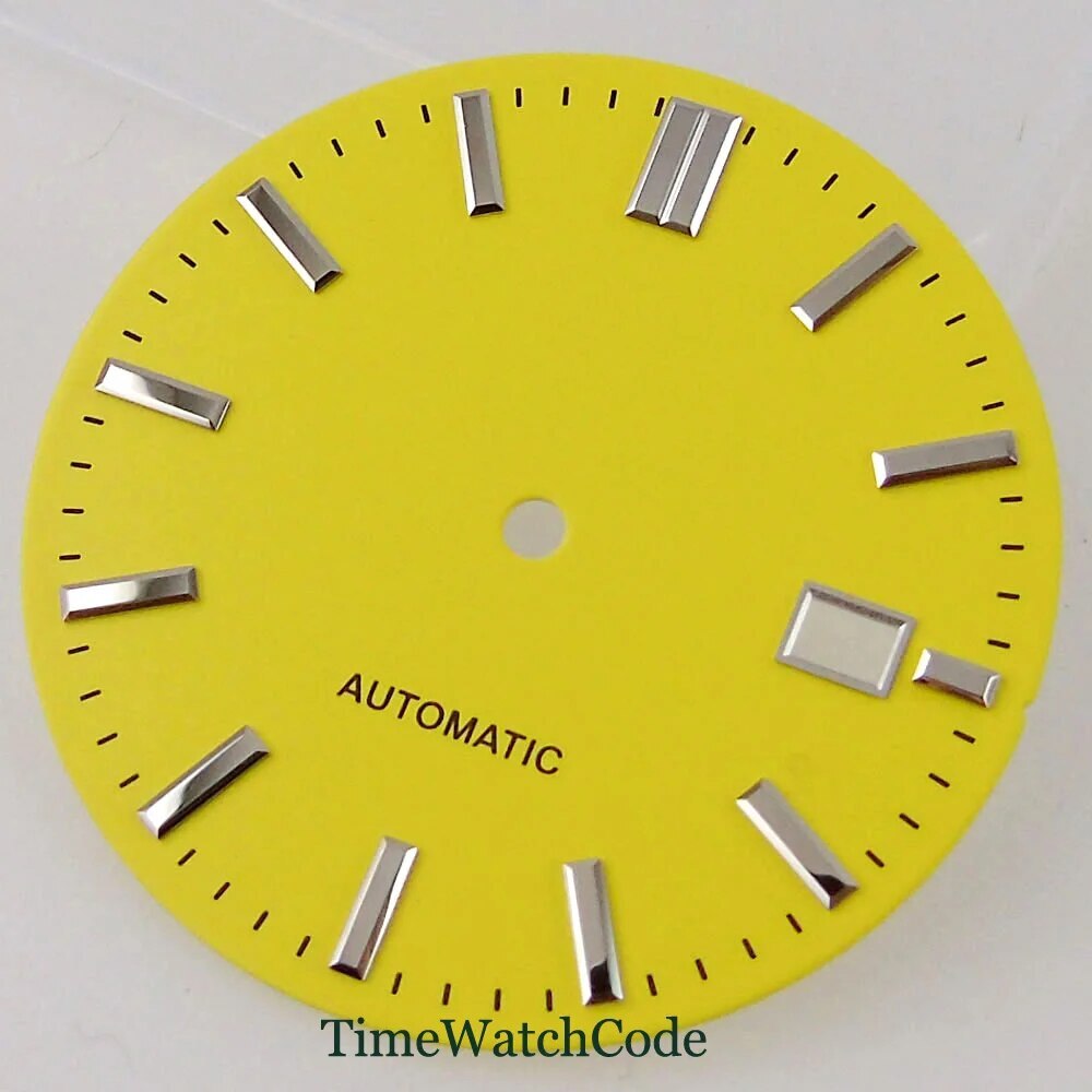 Watch Dial Face Accessories 33.5mm Fit NH35A NH36A Date Window Beige Dials