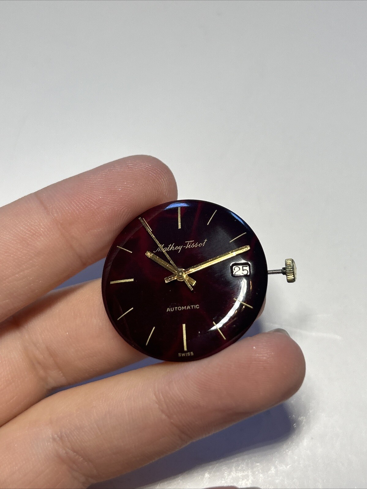 MATHEY TISSOT Automatic Calendar Stunning Cherry Red Dial Watch Movement
