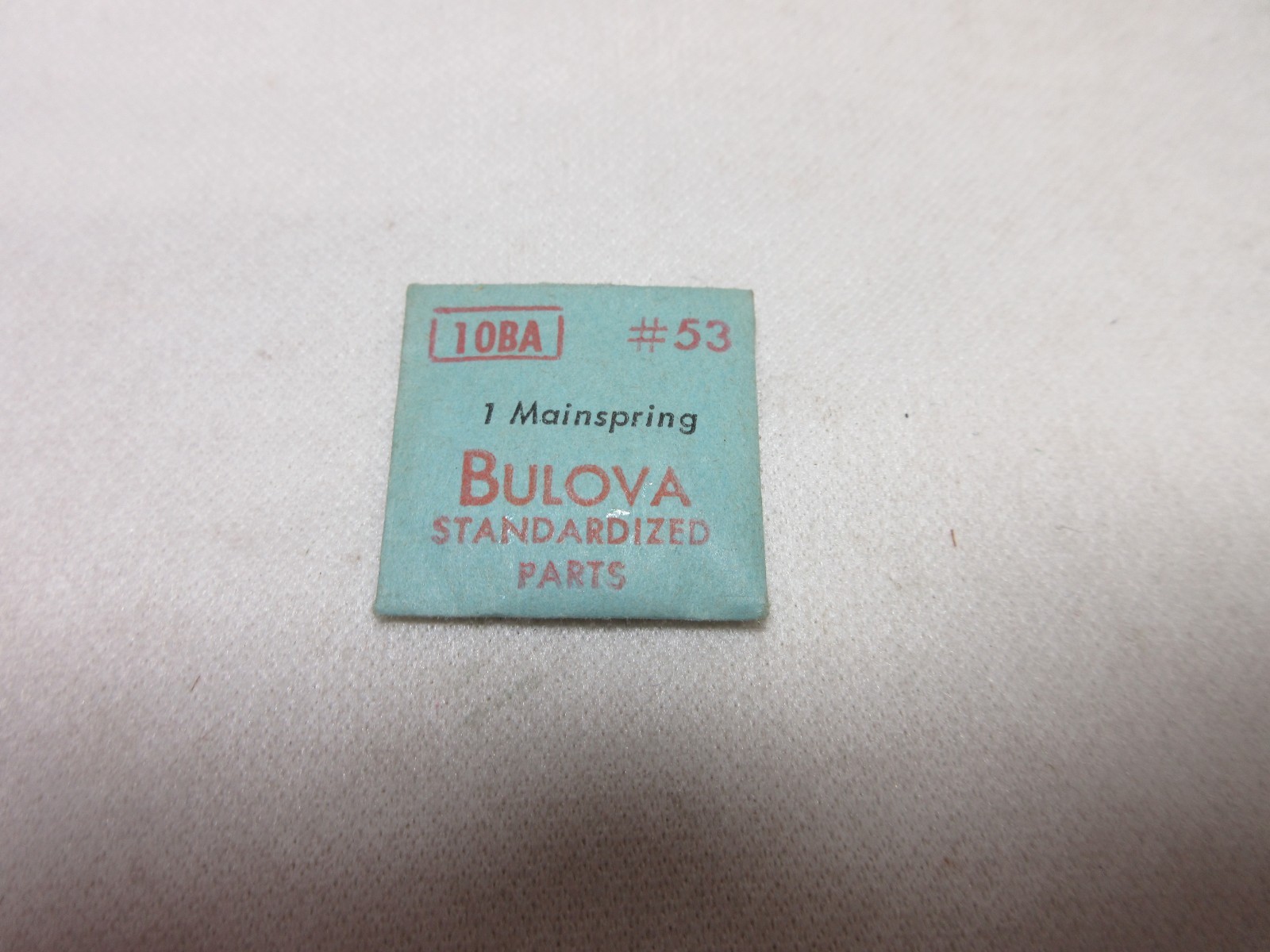 BULOVA WATCH MAINSPRING 10BA #53 WATCHMAKER REPLACEMENT PART #370