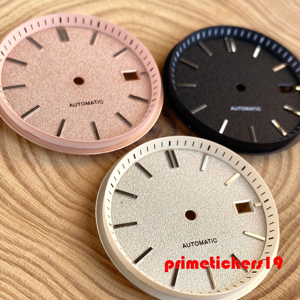 33.5mm*2.84mm Watch Dial Silver Hands Set Fit NH35 Movt Date Window Matte Face