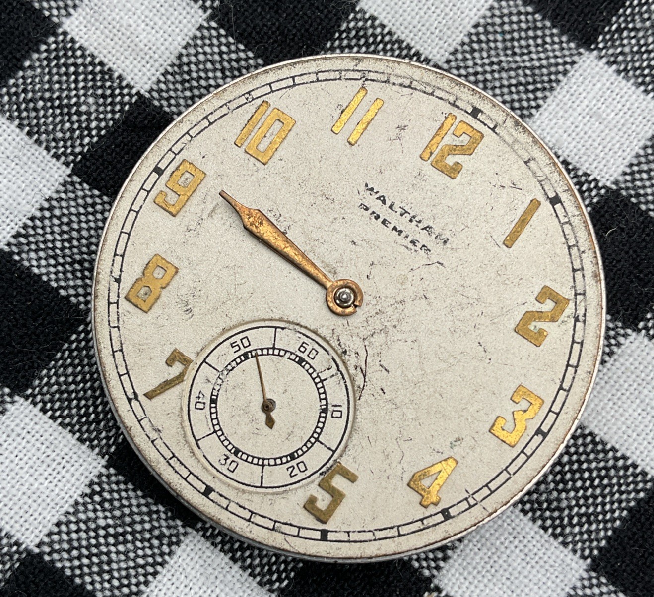 Waltham Grade: No.209 Mechanical Pocket Watch Movement Dial For Repair 23