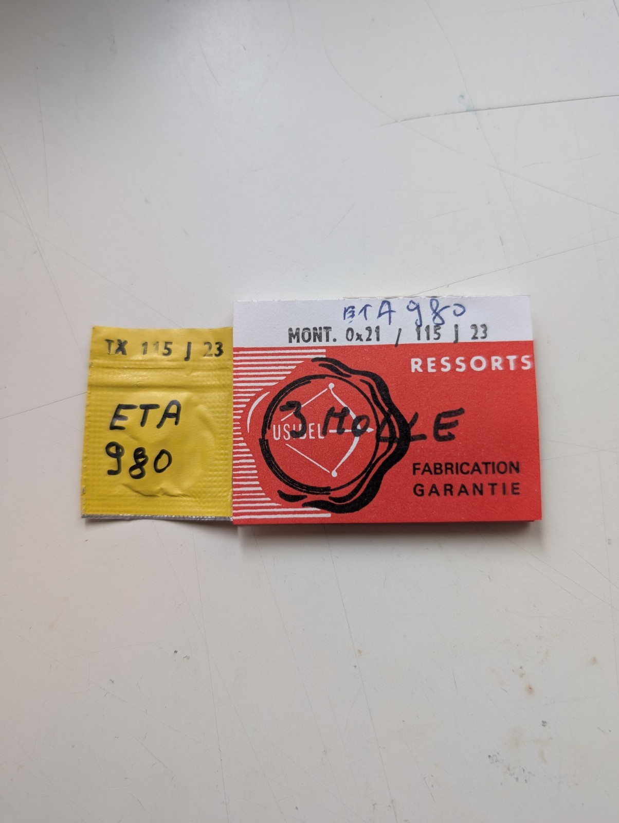 Spring Mainspring Spring 115 J 23 NOS ETA 980 Usible