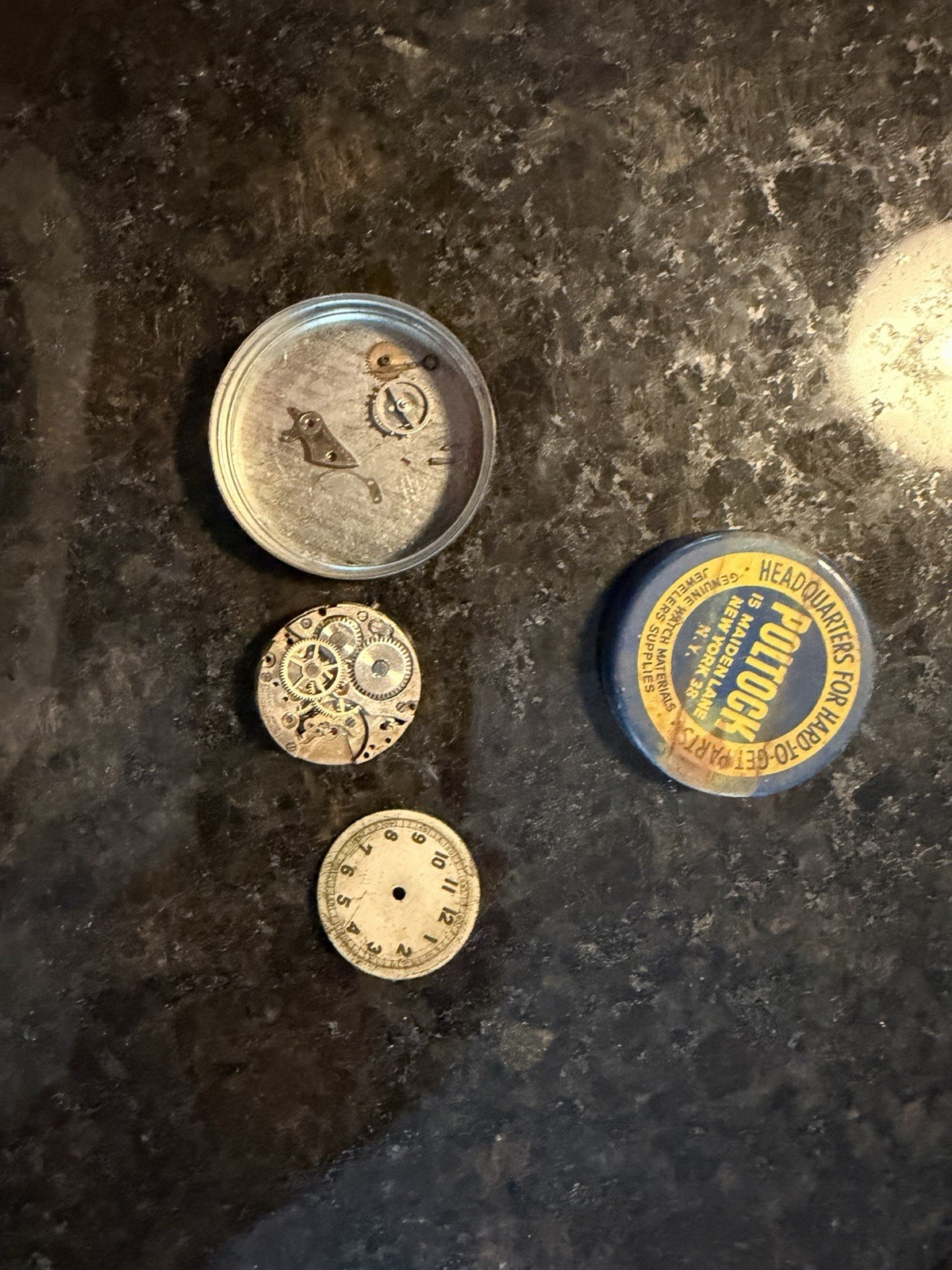 Vintage Watch Parts And Tins Lot