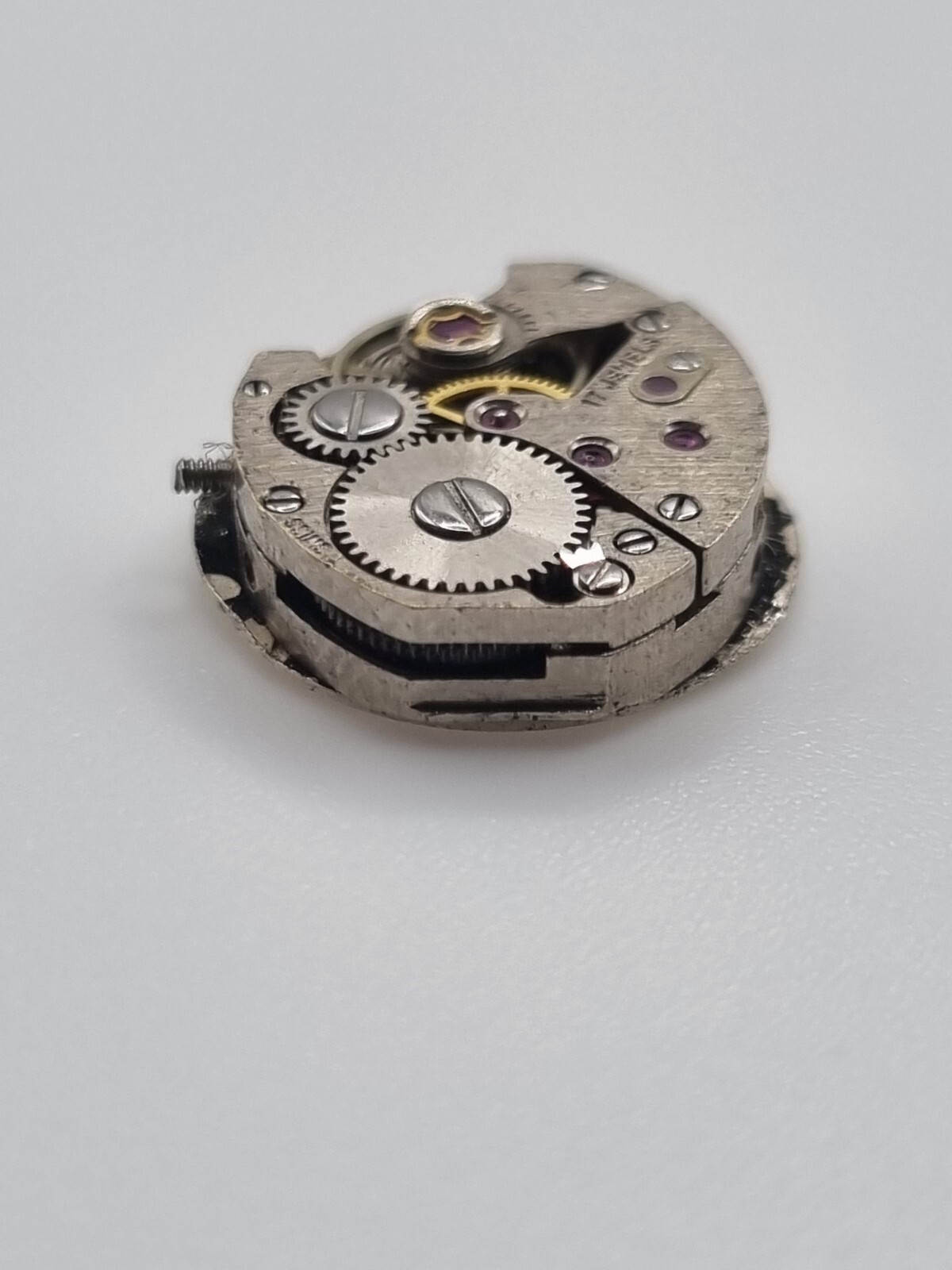 AS 1677 Perona Manual Wind Watch Movement 17 Jewels Swiss Parts Untested 15mm