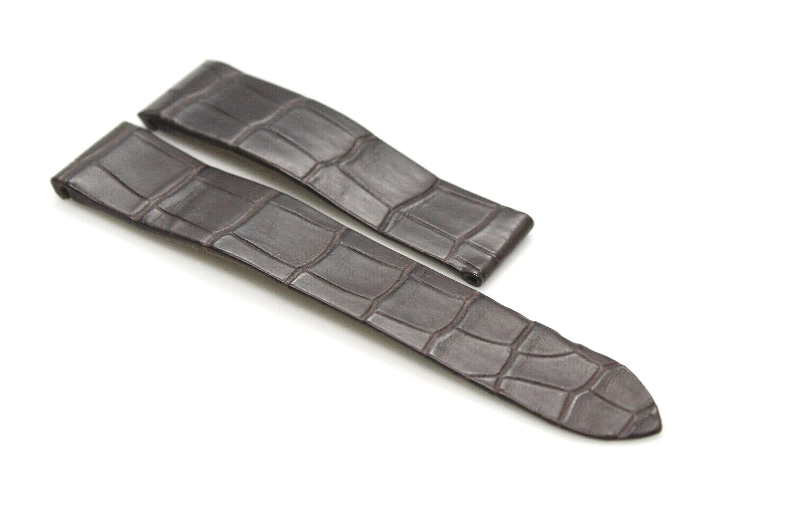 New Cartier Band Alligator Dark Brown 18.4 mm x 16 mm length 100 by 65 mm #7