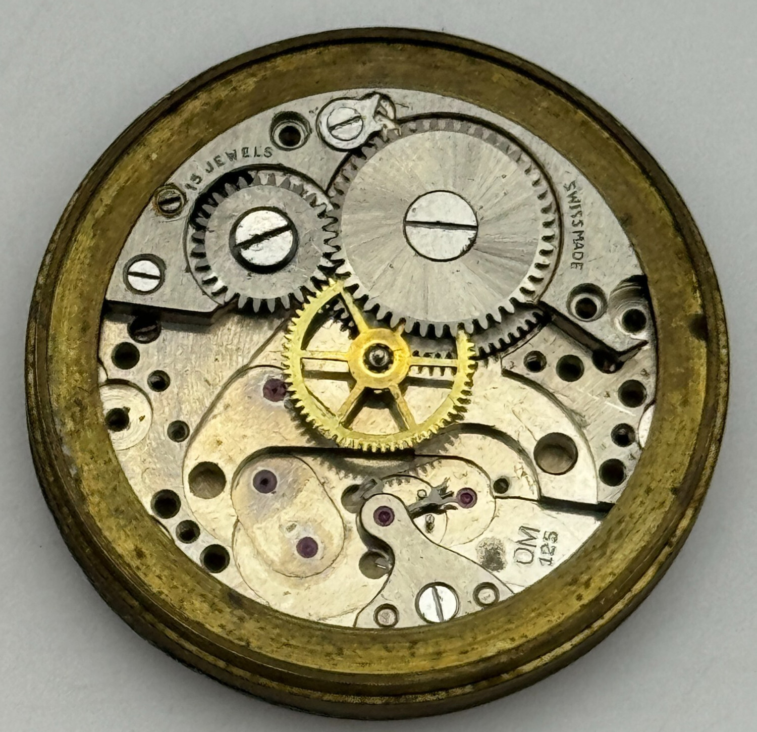 OM 125 Watch Movement Dumont Otto Meyer Men’s Manual Wind Swiss Parts 29.1mm