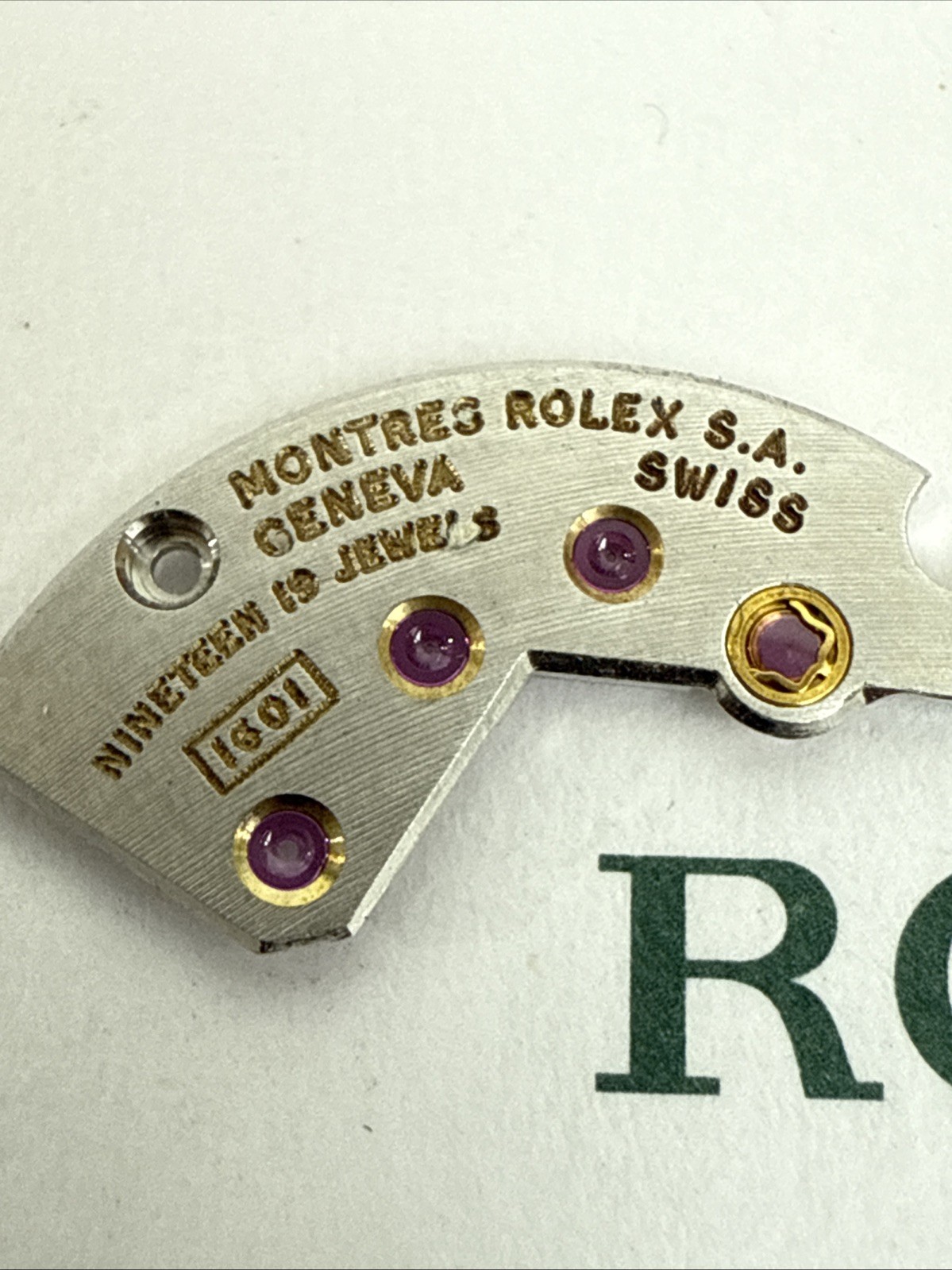 GENUINE Authentic Rolex 1601 1886 Train Wheel Bridge Complete Perfect Condition