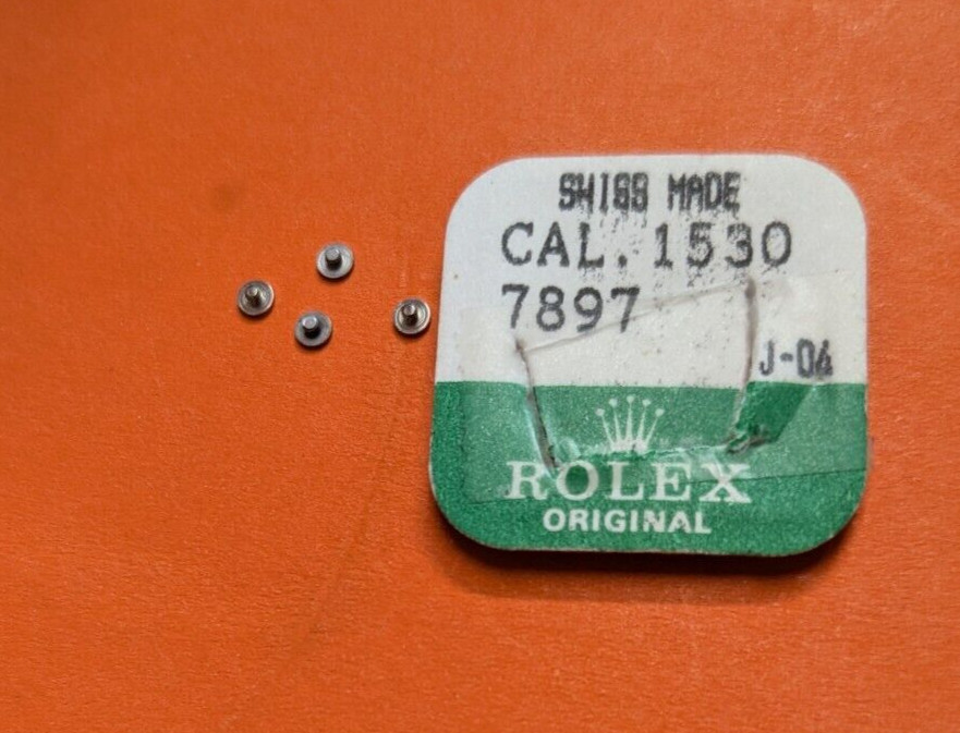 LOT OF 4 GENUINE ROLEX CALIBER 1530 PART 7897 CASE SCREWS NOS NEW OPEN PACKAGE