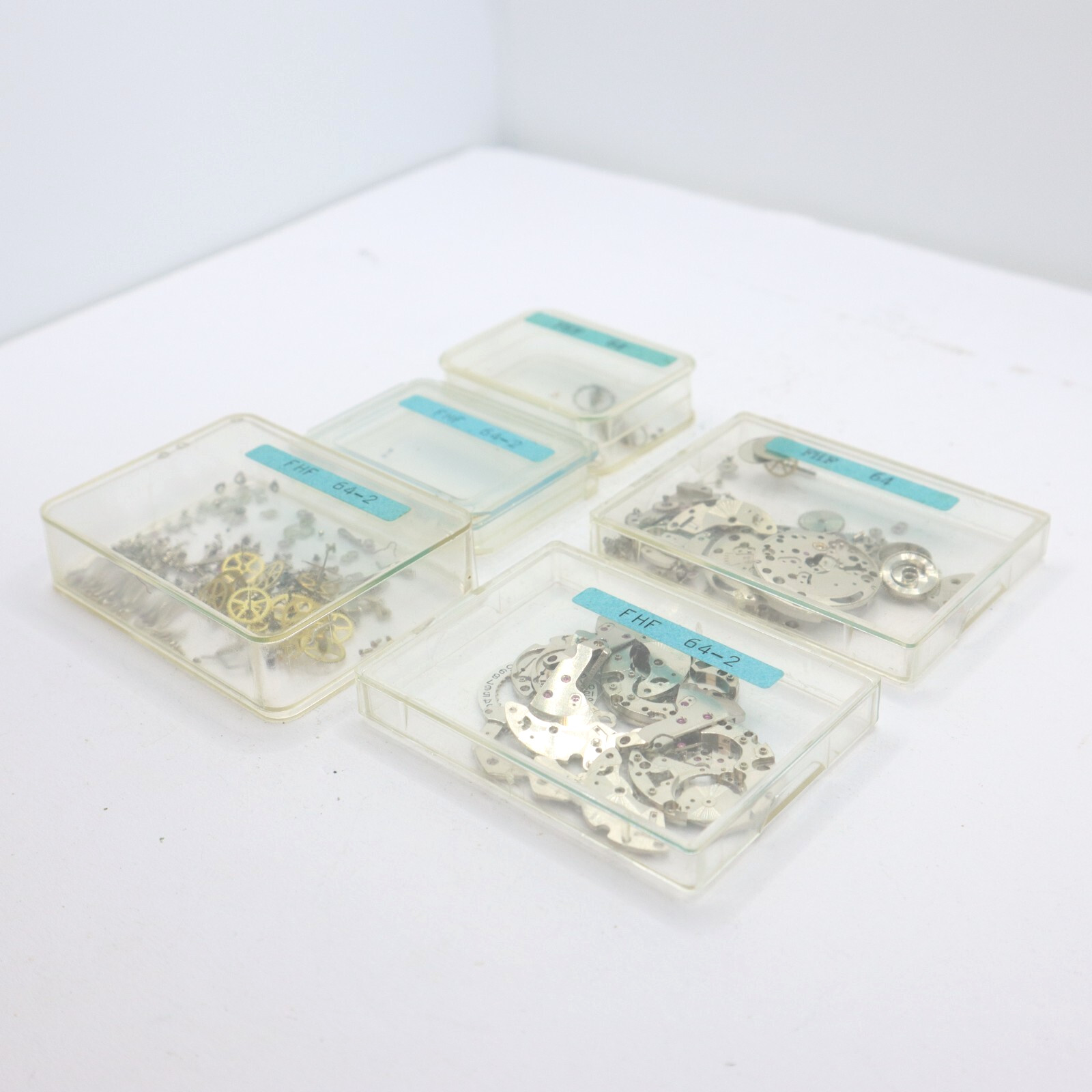 Assorted FHF Fontainemelon Cal. 64-2 Swiss Watch Parts Restoration or Projects