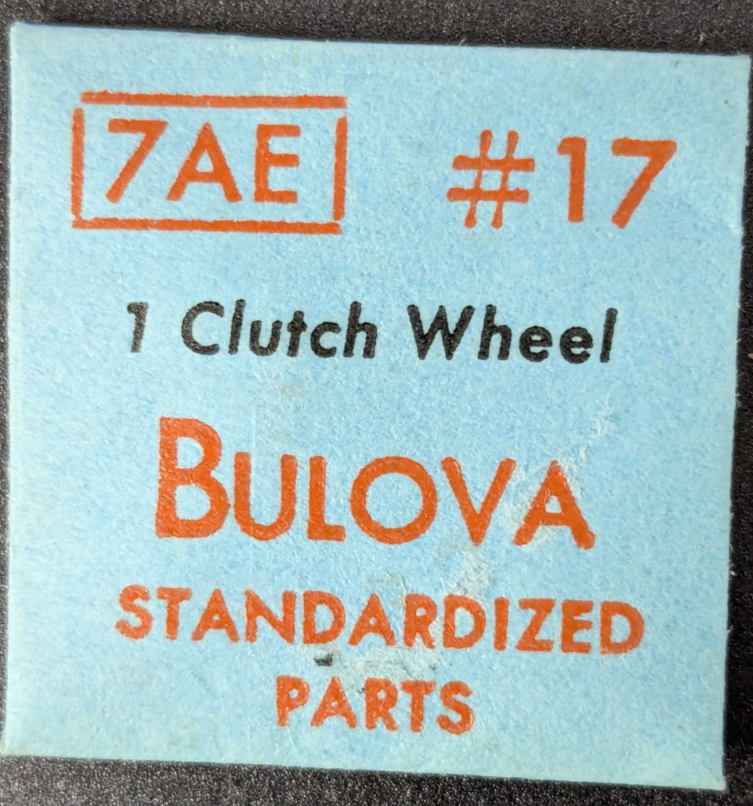NOS NEW Genuine Bulova Cal. 7AE – Clutch Wheel – Vintage Watch Part #17