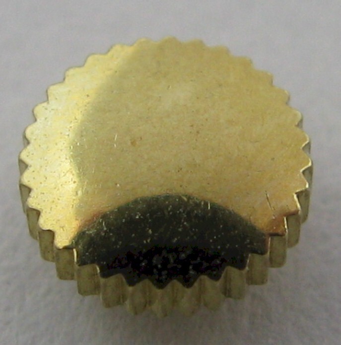 Crown DUSTPROOF for vintage watch in gold plated 4.7 millimeters Tap 10 / 0.9 mm