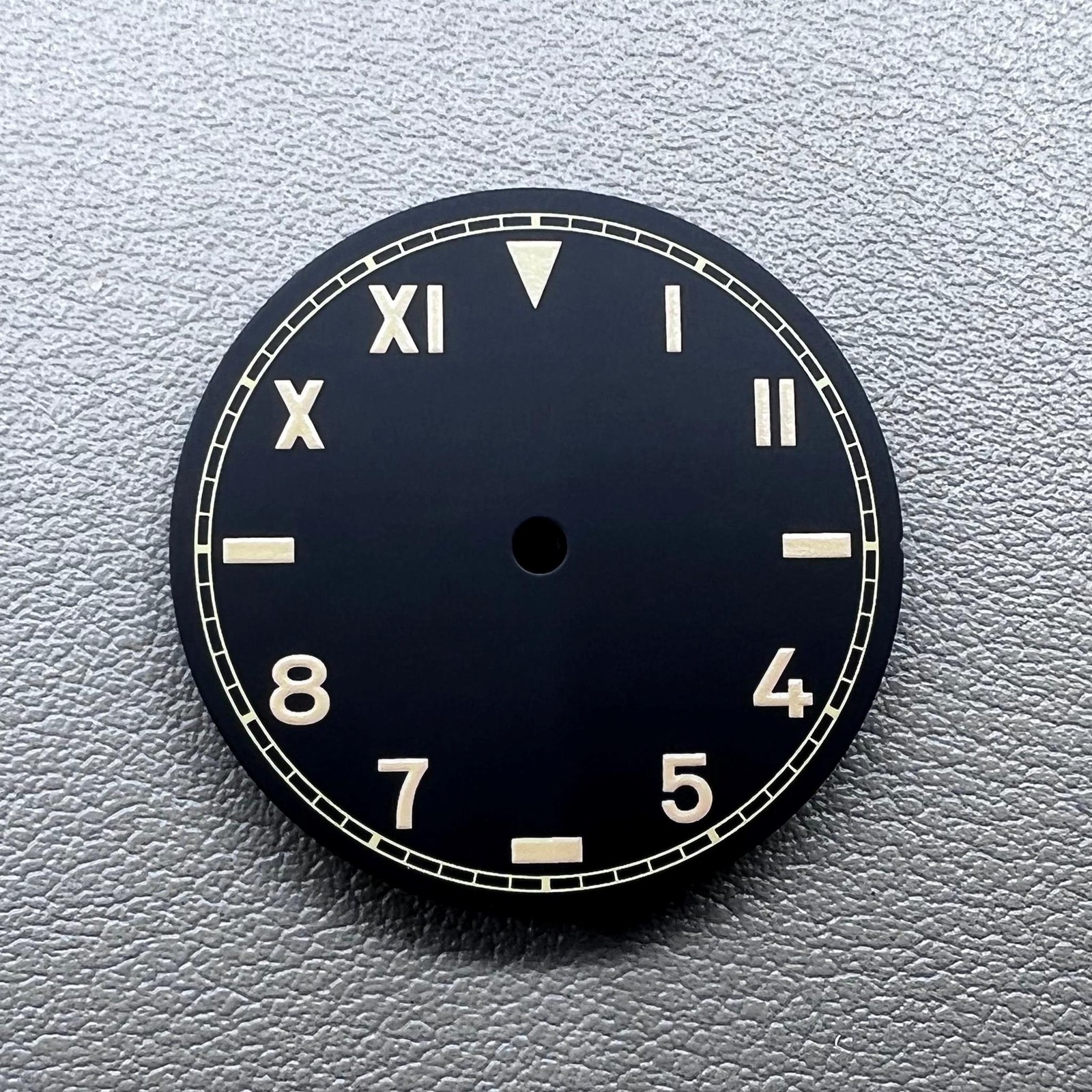 28.5mm Watch Dial Green Lume Vintage Orange Font Black Fit for NH35/36/2824/8215