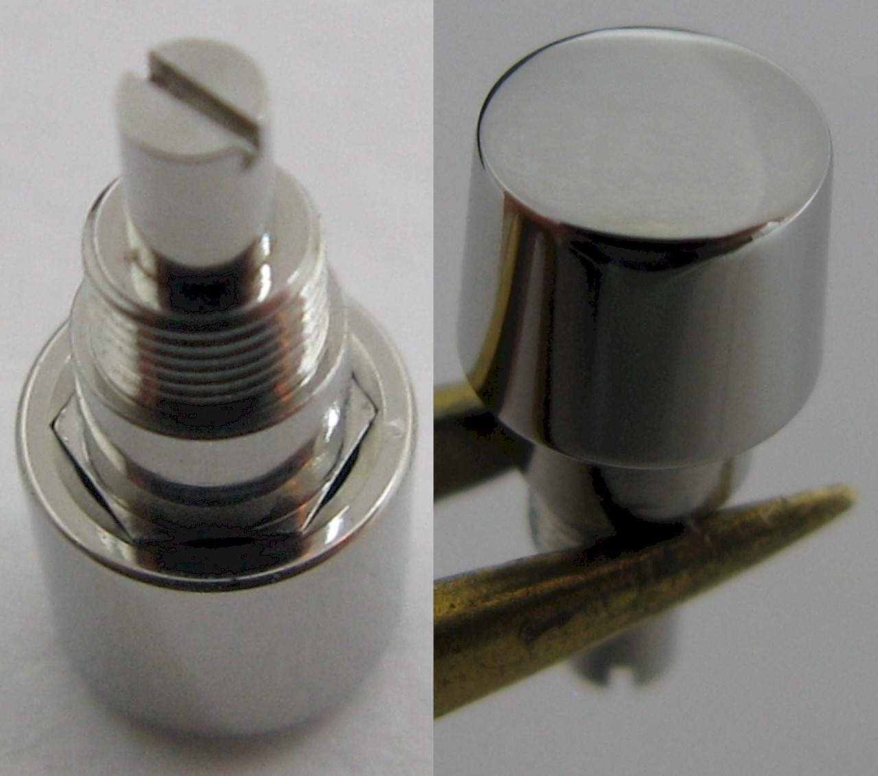 chronograph pusher in stainless steel diameter 4.2 mm fit case hole close 2.4 mm