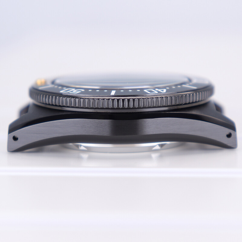 40.5mm Stainless Steel PVD Watch Case Ceramic Bezel For Seiko Nh35 Nh36Movement