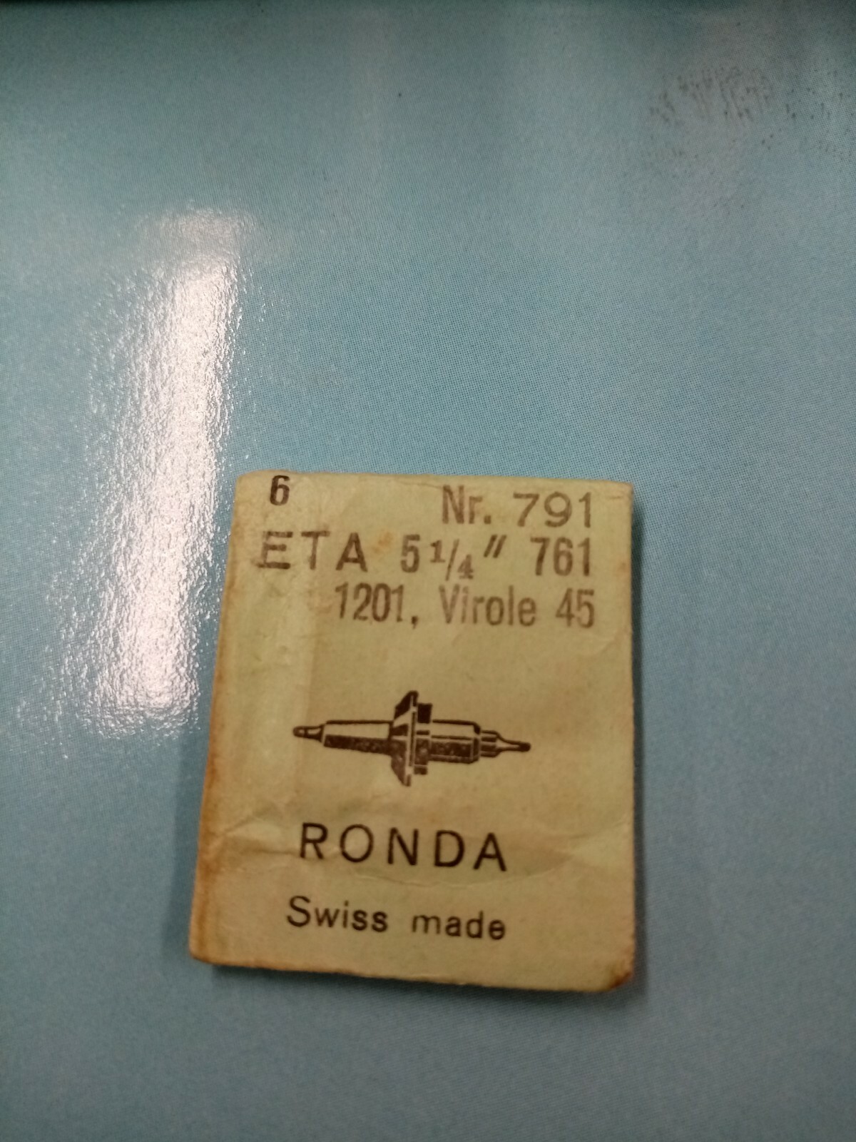 Asse di Bilanciere Eta 5¼” 761, 1201, Virole 45 Nr. 791 Ronda