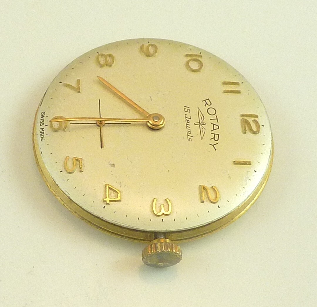 Unbranded Swiss 15 Jewel Wrist Watch Movement – Good Balance – Parts / Repair