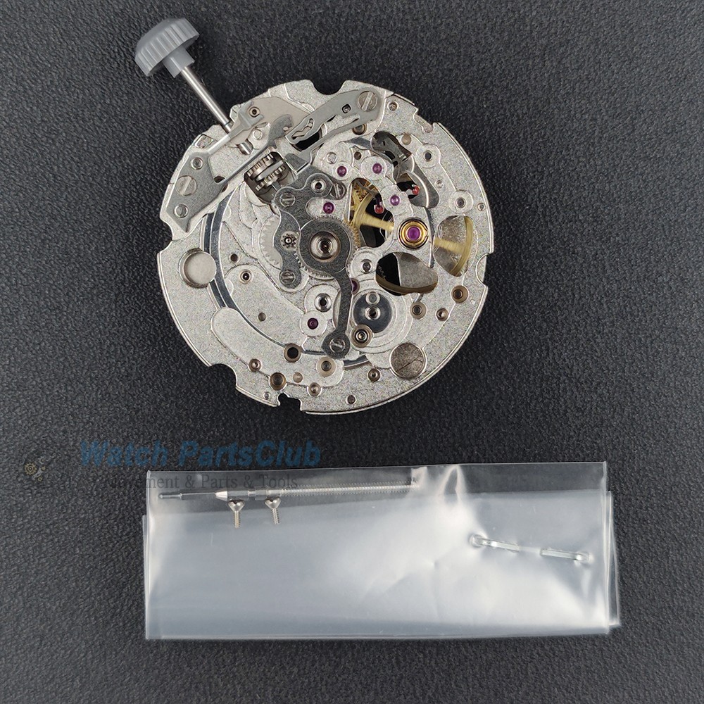 Japan Miyota 82S0 Skeleton Automatic Movement 21 Jewels Silver Gold
