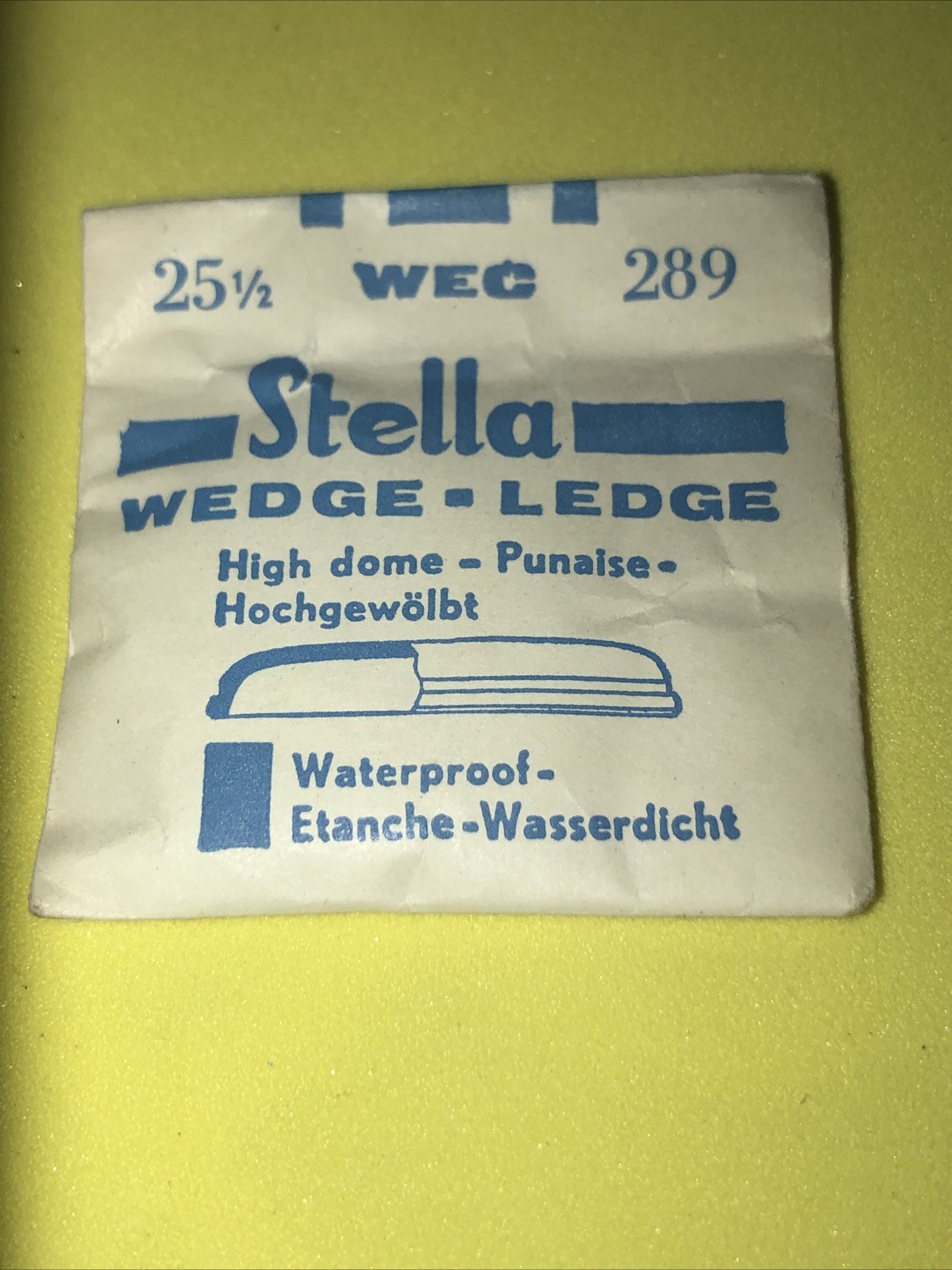 VTG Stella Wedge Ledge High Dome Watch Crystal WEC 289