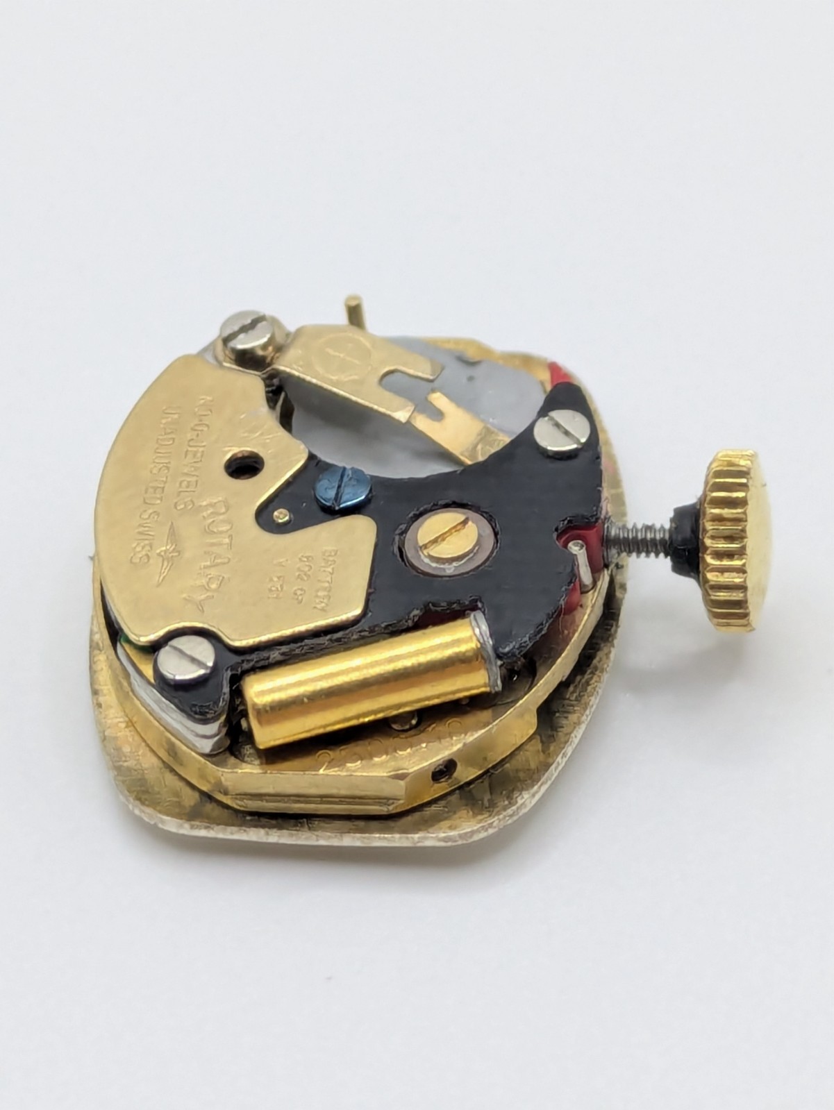 Rotary 2500.10 Quartz Watch Movement Swiss Made Dial Crown Untested 17.2mm