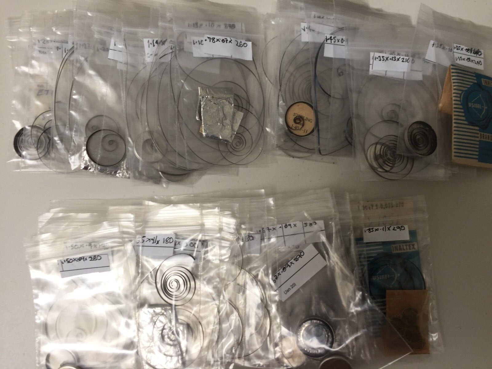 Pocket & Wrist Watch Mainspring Vintage British Made Various Sizes Hook End