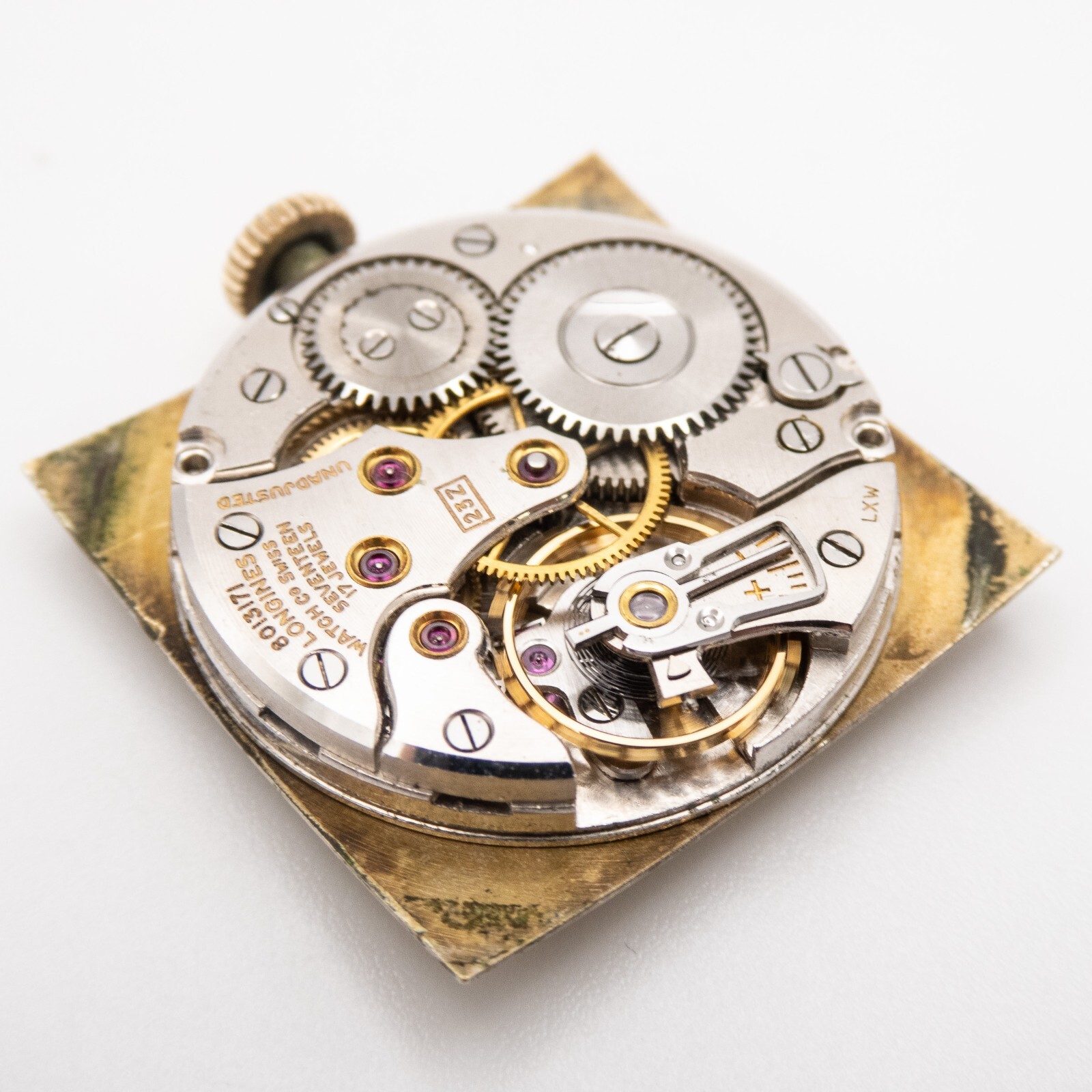 Vintage Longines Caliber 23Z 17-Jewel Wristwatch Movement, Ticks a Bit