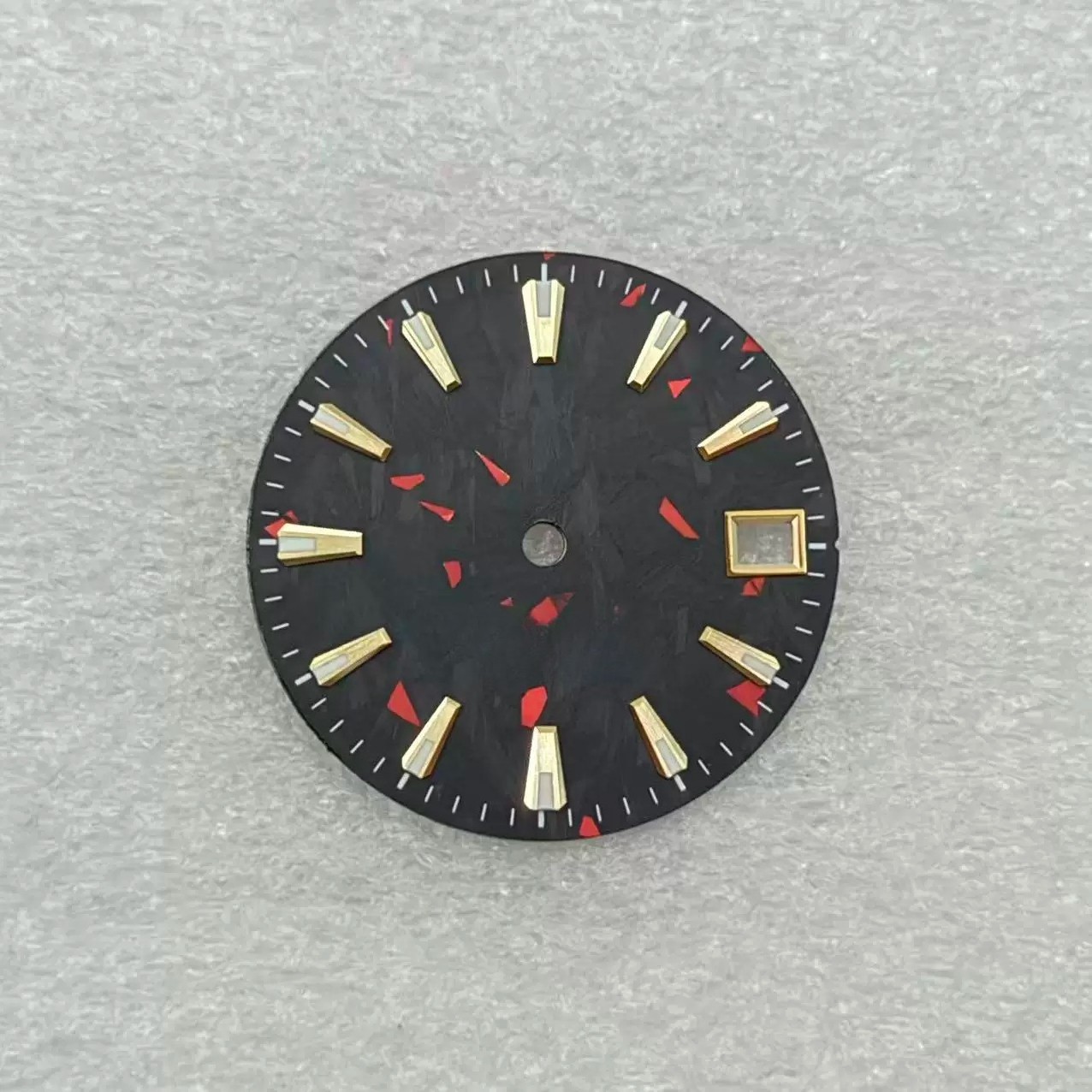 28.5mm Carbon Texture Dial Lume Indices 3H Date Fit Auto Mod Part