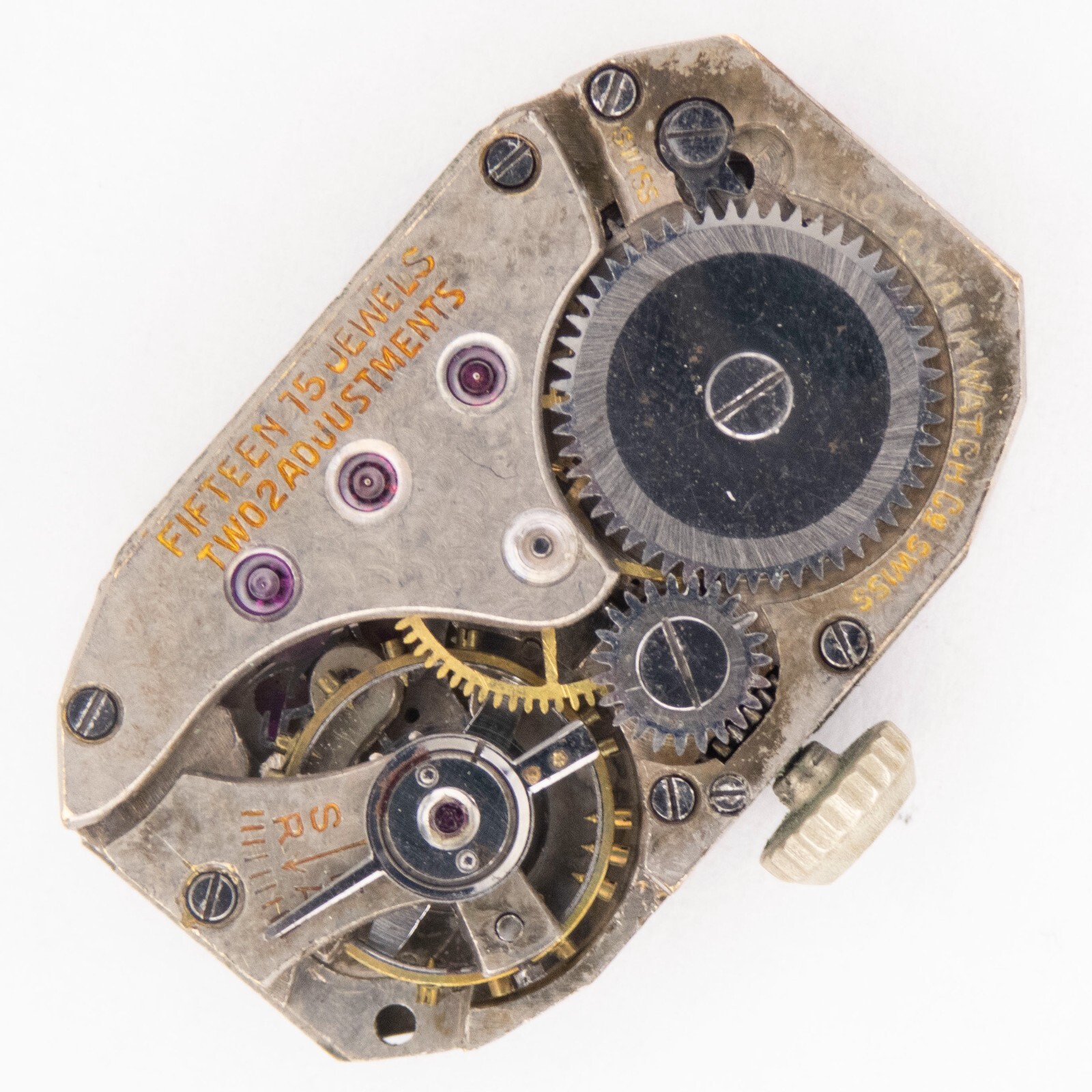 Vintage Goldmark Watch Co. Caliber 182 15-Jewel 2-Adjustment Wristwatch Movement