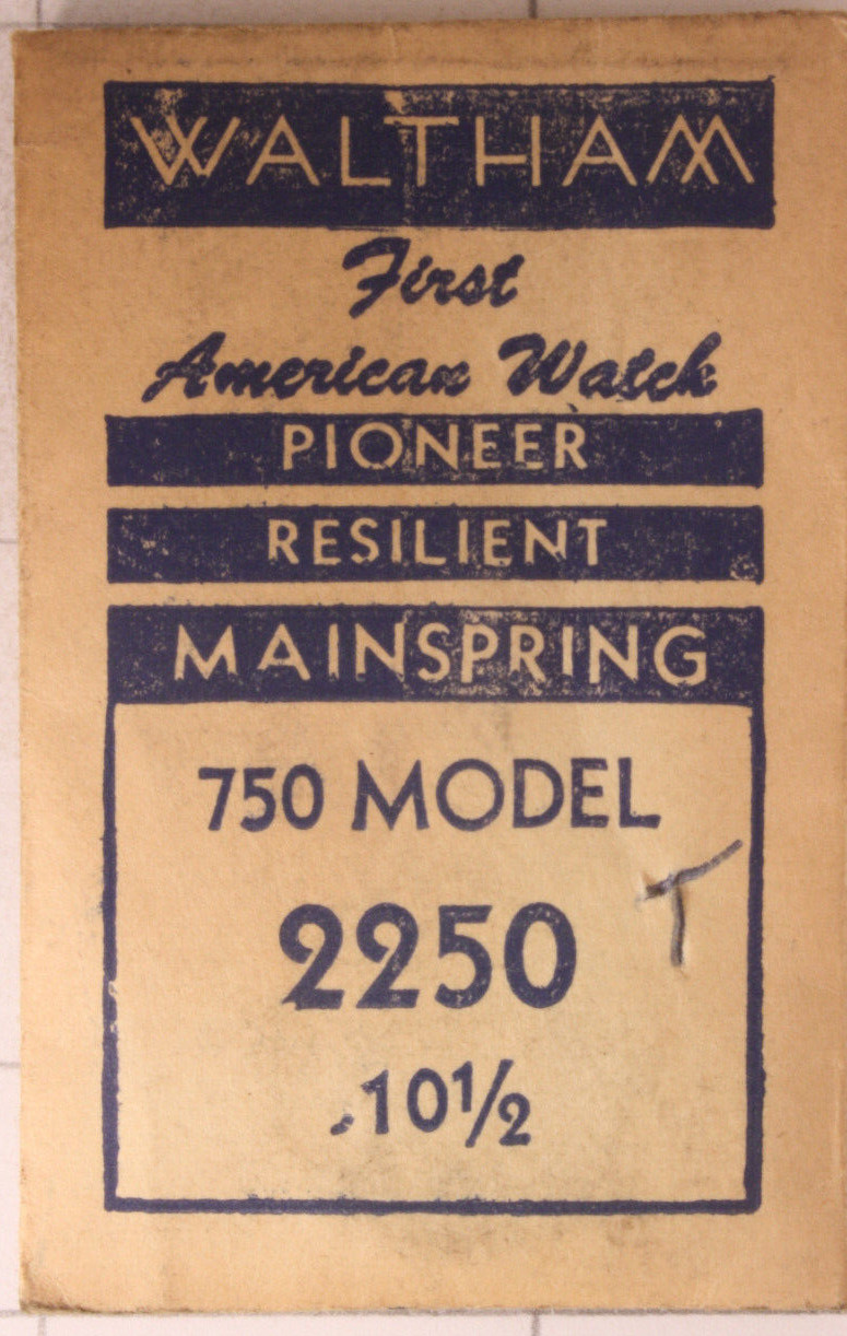Watch Mainspring Waltham pt # 2250 model 750
