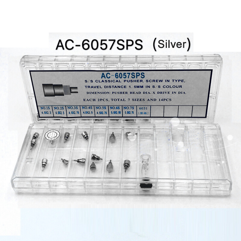 AC-6058GPS Classic Stainless Screw In Type Watch Pusher Crown Chronograph Button