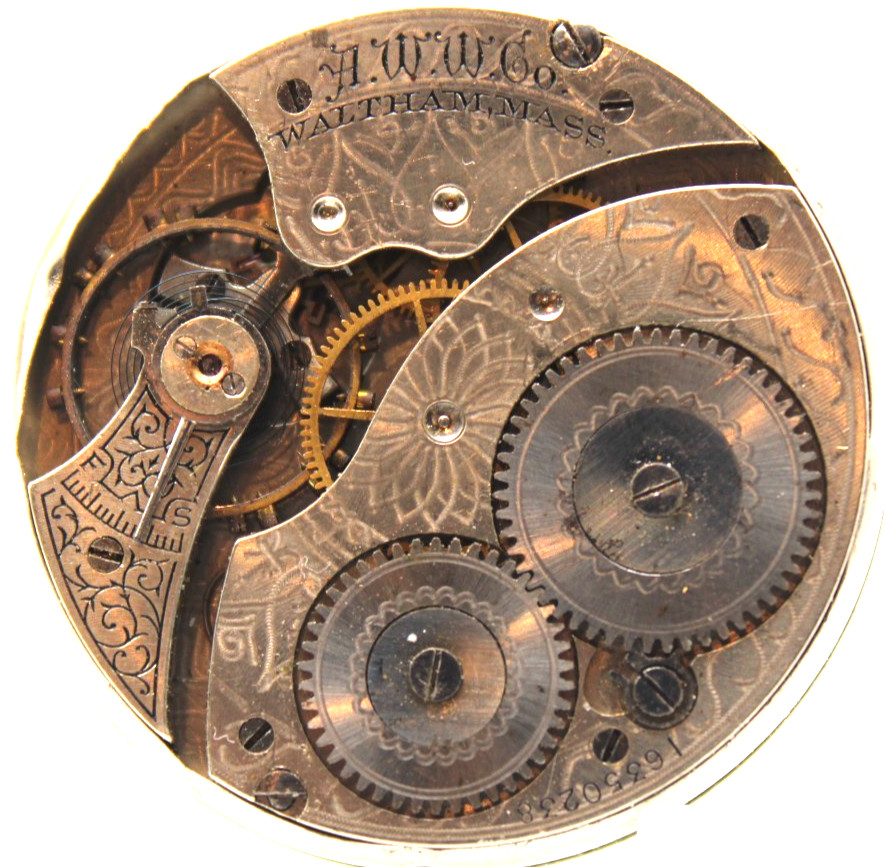 1907 WALTHAM POCKET WATCH MOVEMENT 16350238 GRADE: 210 12s 7j (KT3)