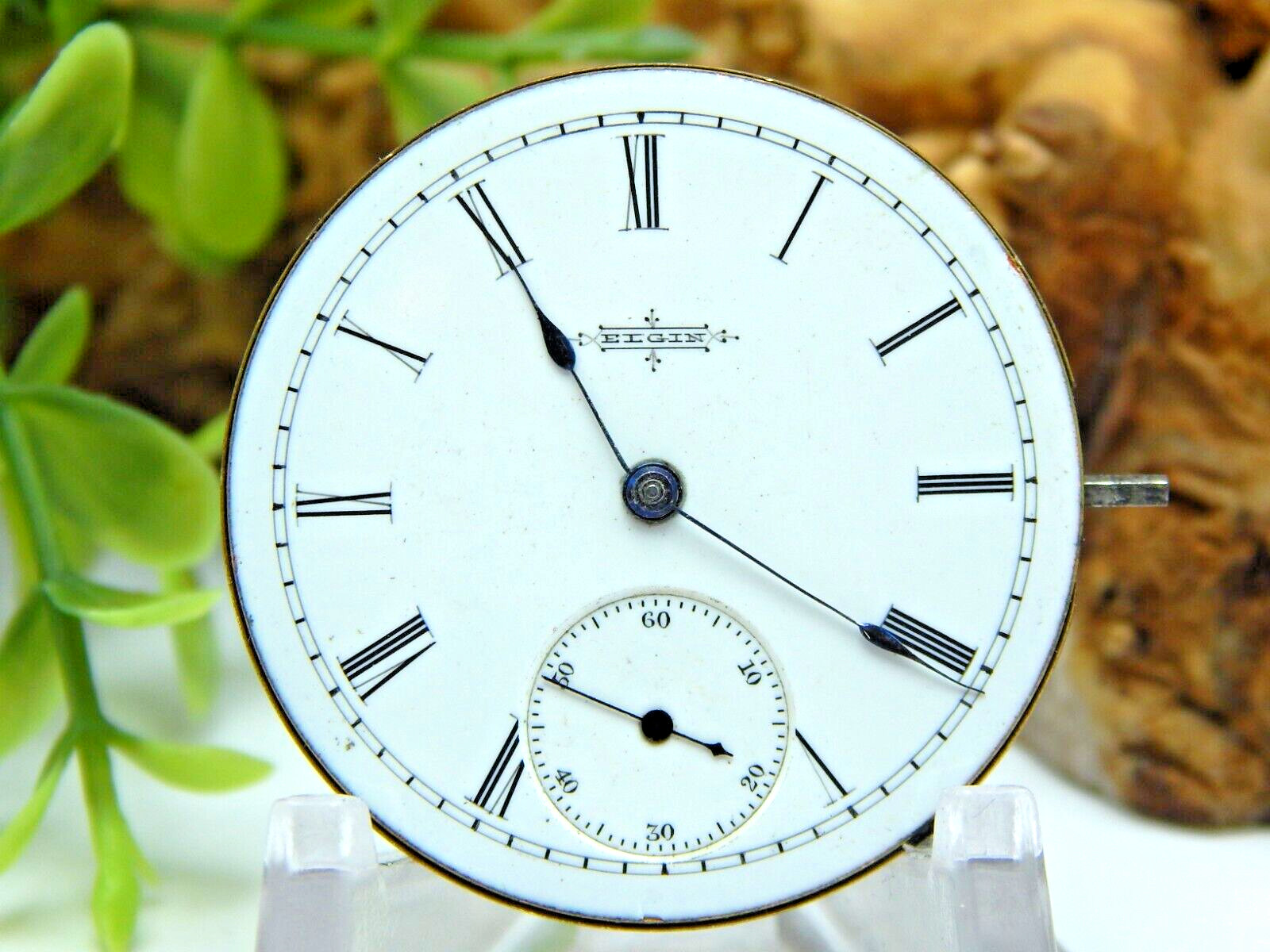 Antique Pocket watch movement Ladies Elgin Grade 94 6 size hunting 11 jewel