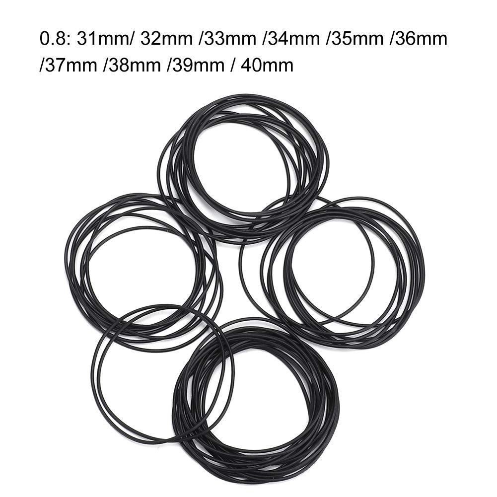 500pcs Waterproof Rubber Watch Gasket O-Ring Assortment Kit | 0.8mm Washers for