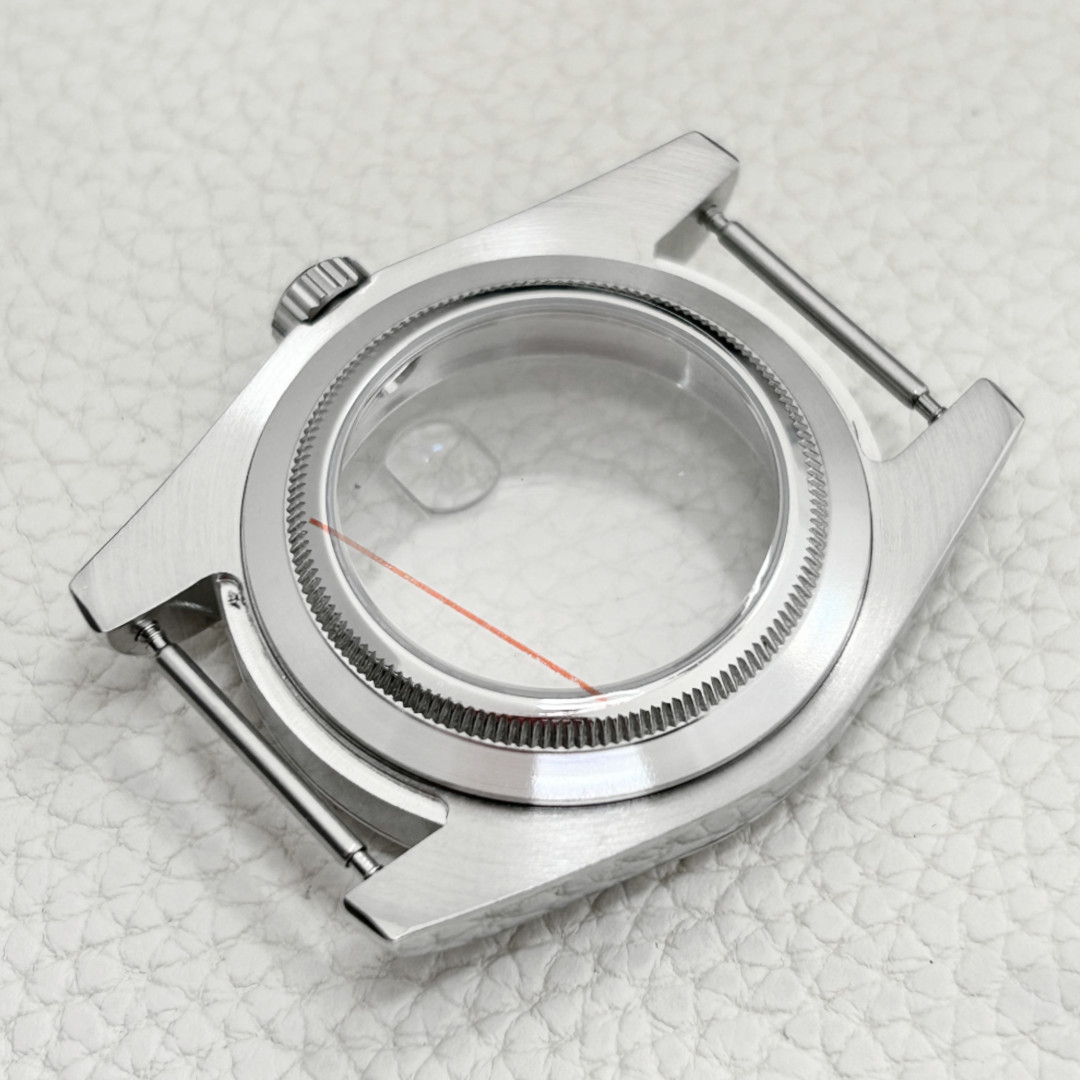stainless steel Diamond Bezel Watch Case nh35 Sapphire Glass For NH35 nh36 Mod
