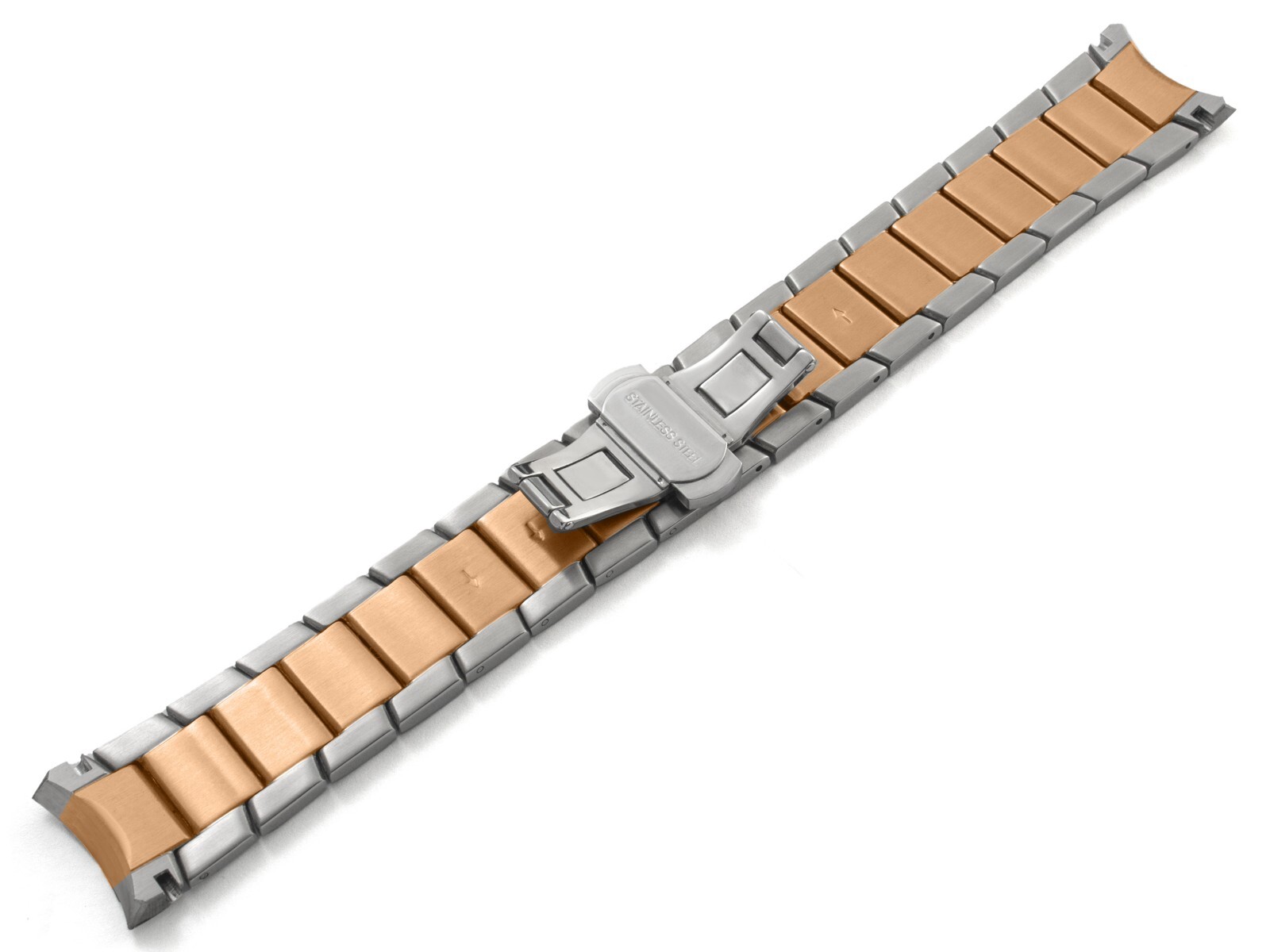 For EMPORIO ARMANI Steel Silver Black Gold Clasp Buckle 16-22mm Watch Strap Band