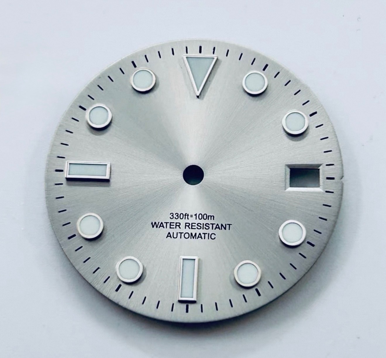 28.5mm Luminous Date Metallic Gray Watch Dial for NH35