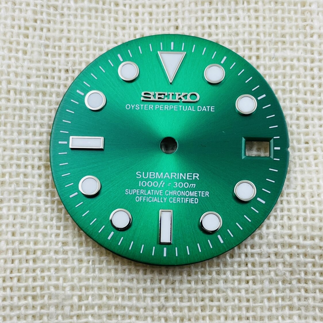 28.5mm Watch Dial Blue Green Luminous For Seiko NH35 NH36 Movement SUB Mod Dials