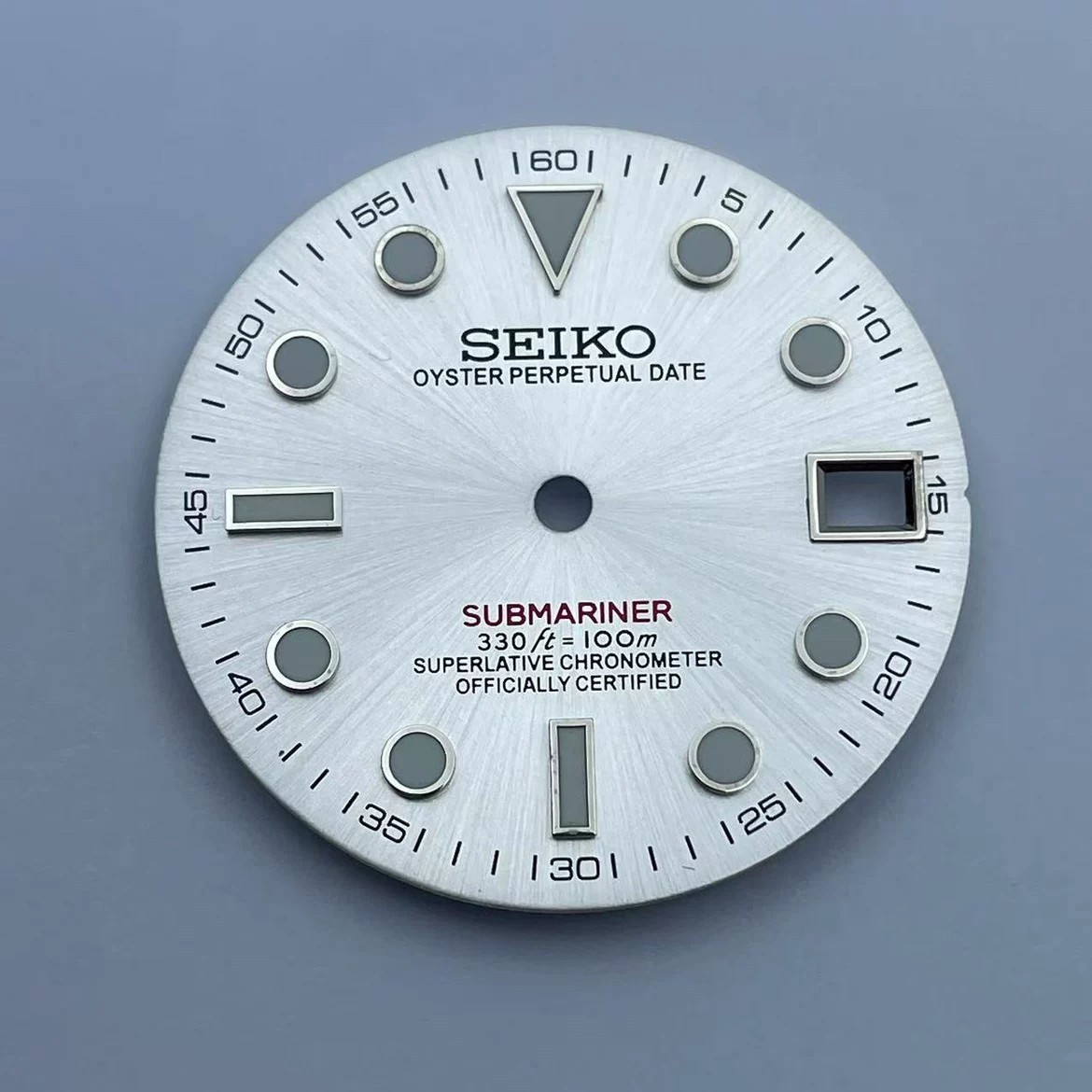 28.5mm Green Luminous Watch Dial Date Fit NH35 NH36 Movement