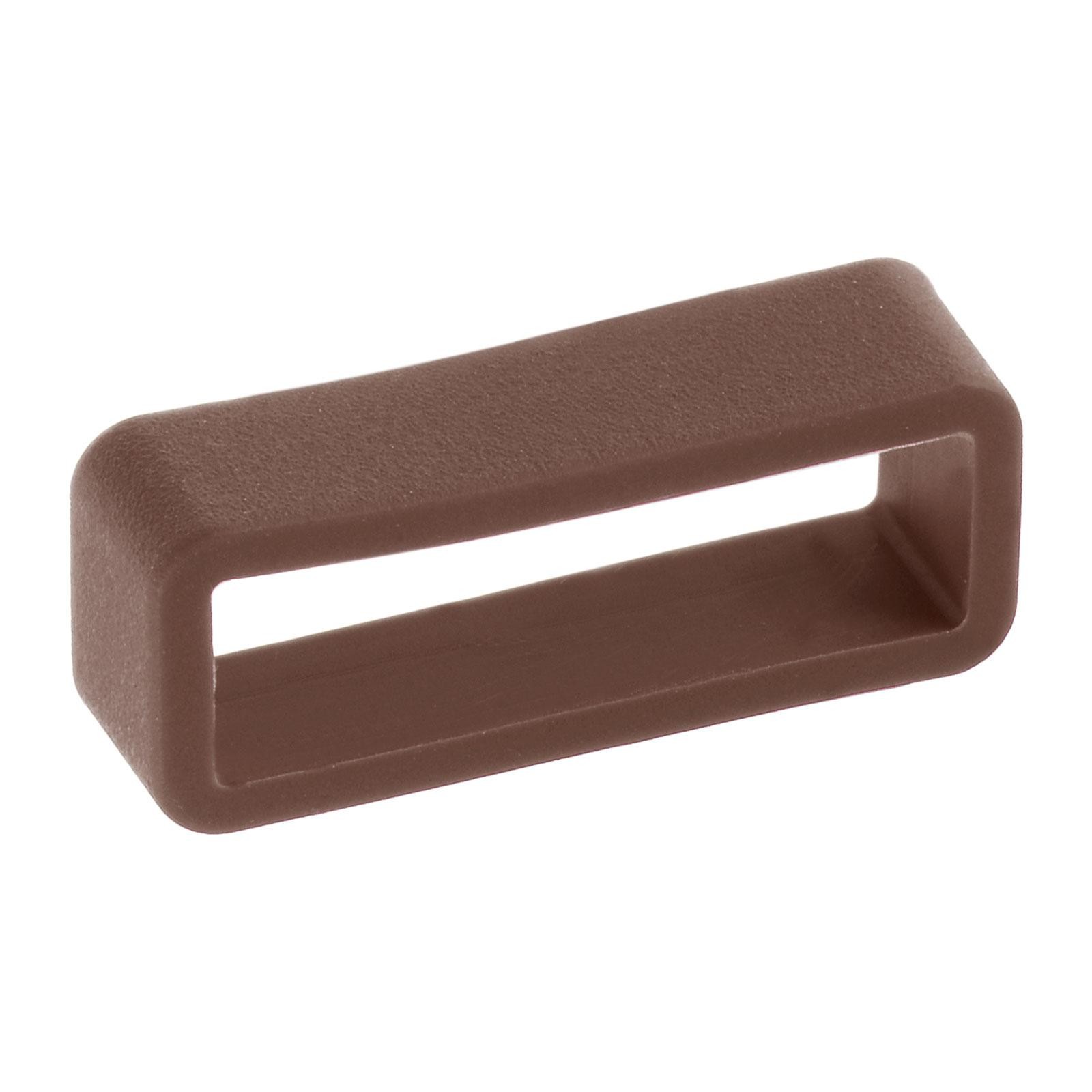 Watch Band Strap Loops Silicone for 22mm Width Watch Band, Brown 4 Pcs